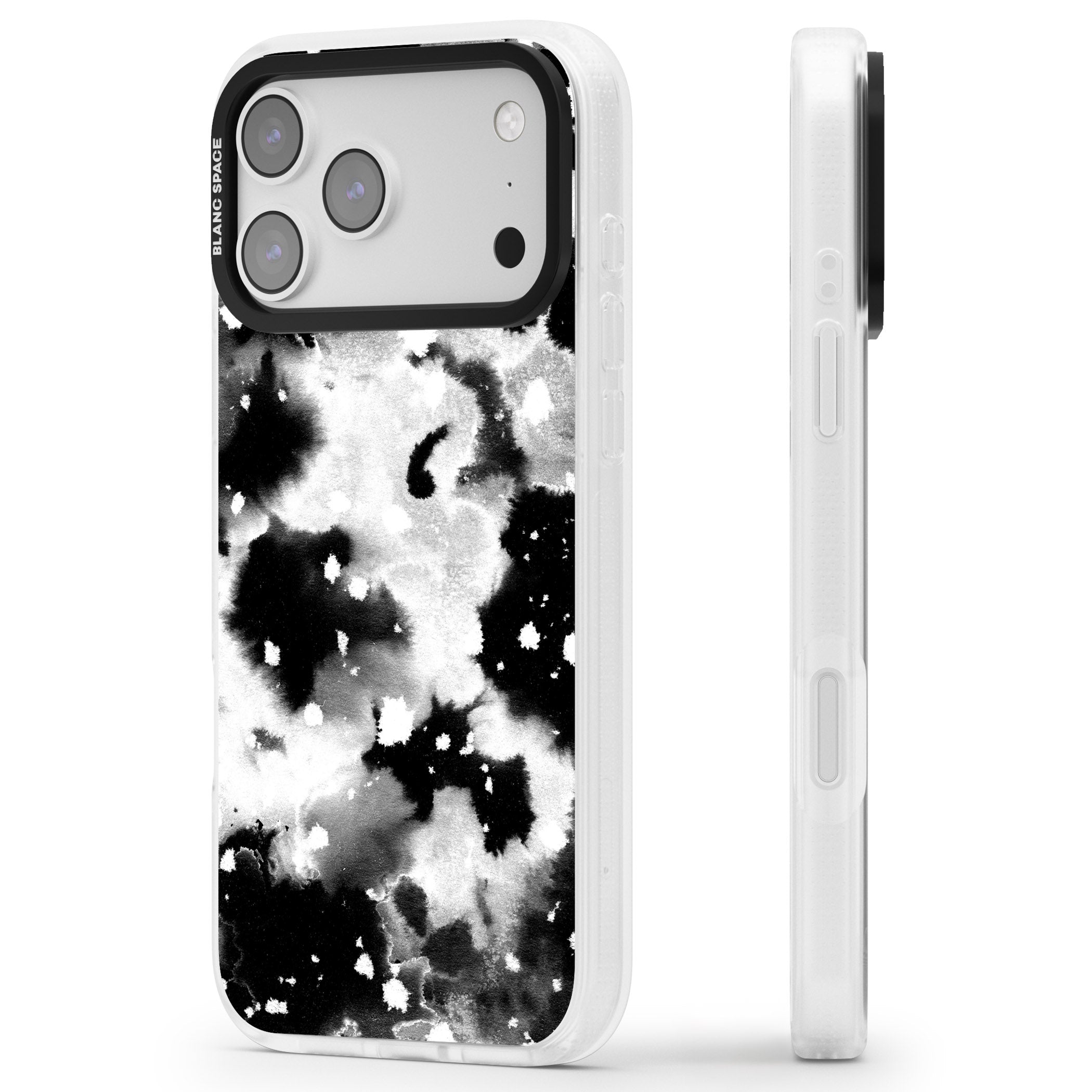 Acid Wash Ink Cloud iPhone 17 Pro Max Impact Air Clear Phone Case Side Profile