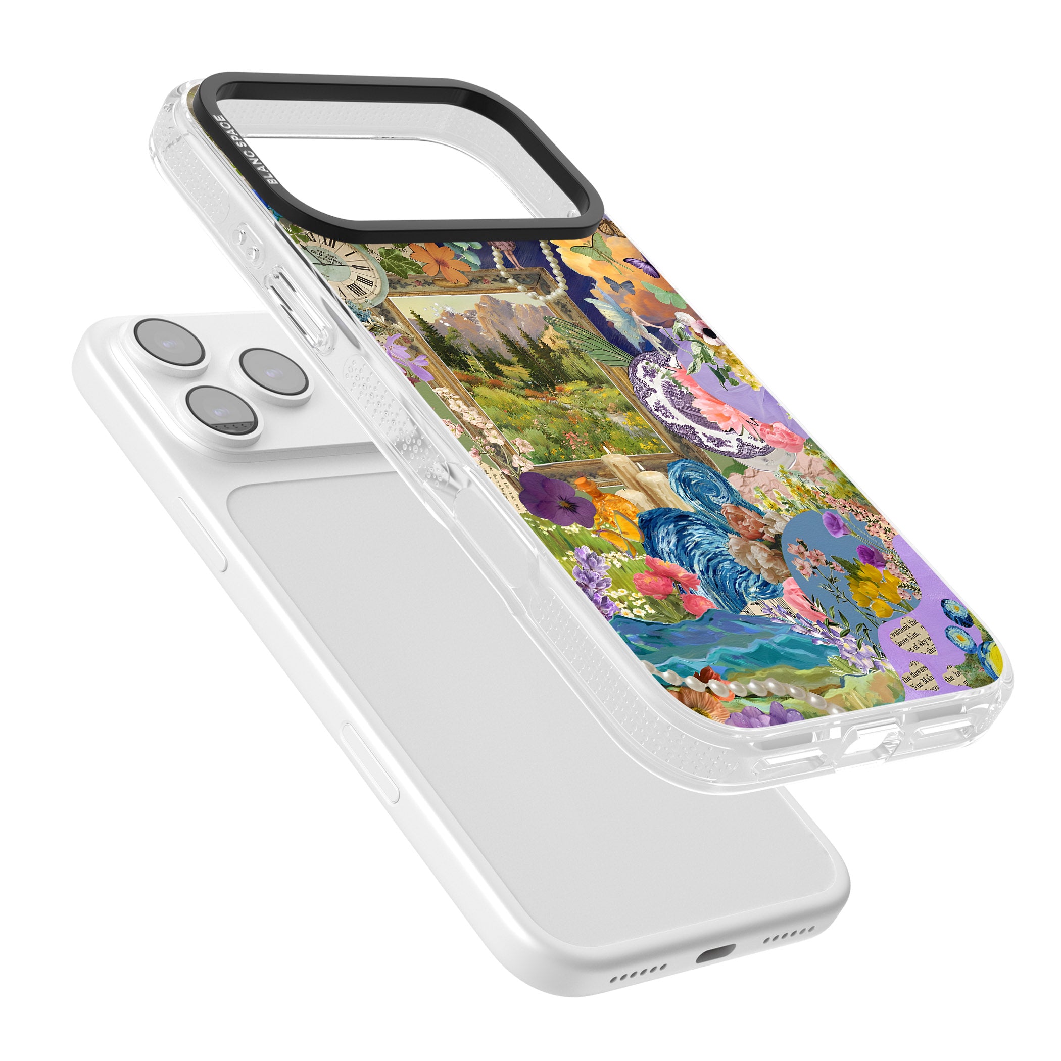 Vibrant Whimsy Collage iPhone 17 Pro Max Impact Air Clear Phone Case Colours