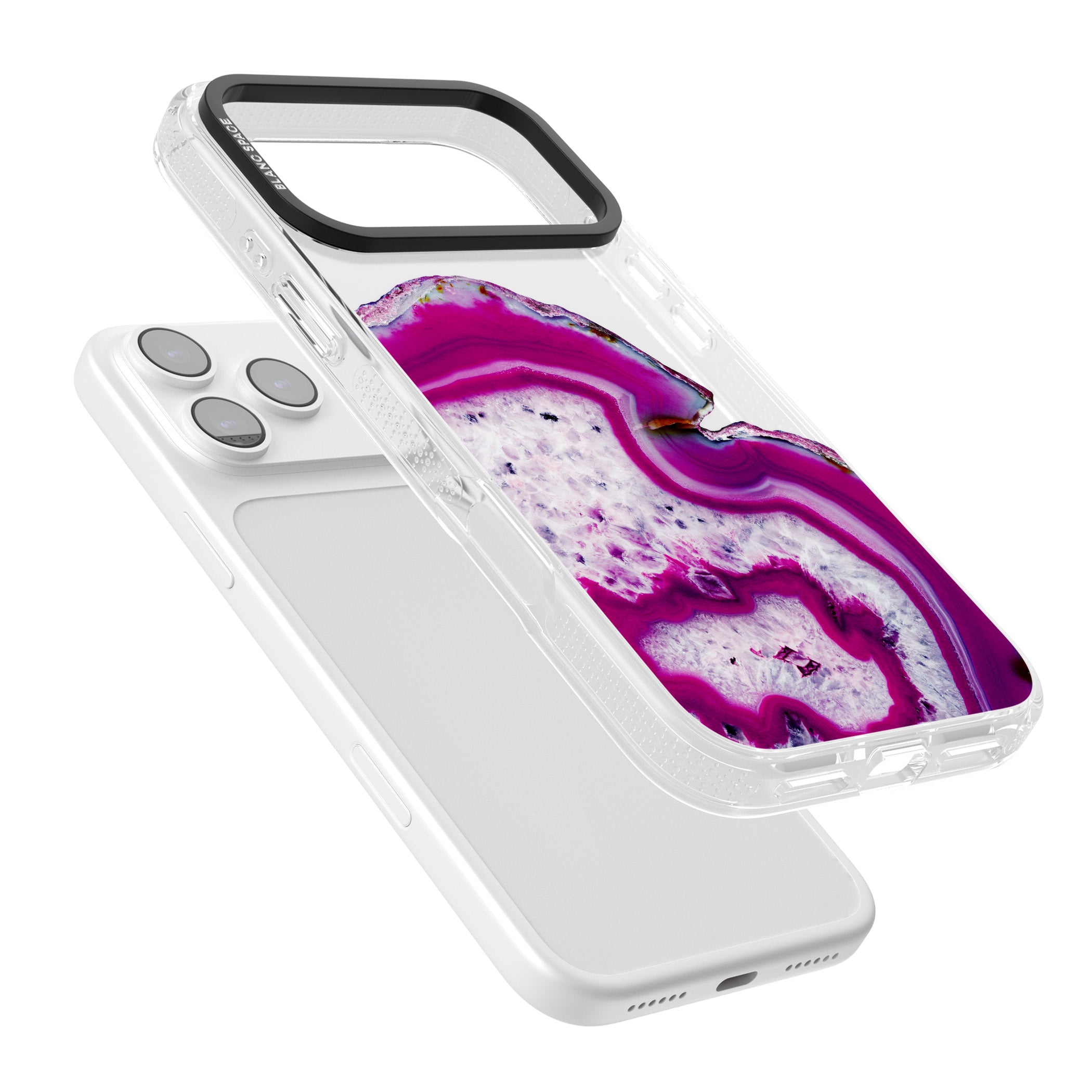 Violet Crystal Agate iPhone 17 Pro Max Impact Air Clear Phone Case Colours