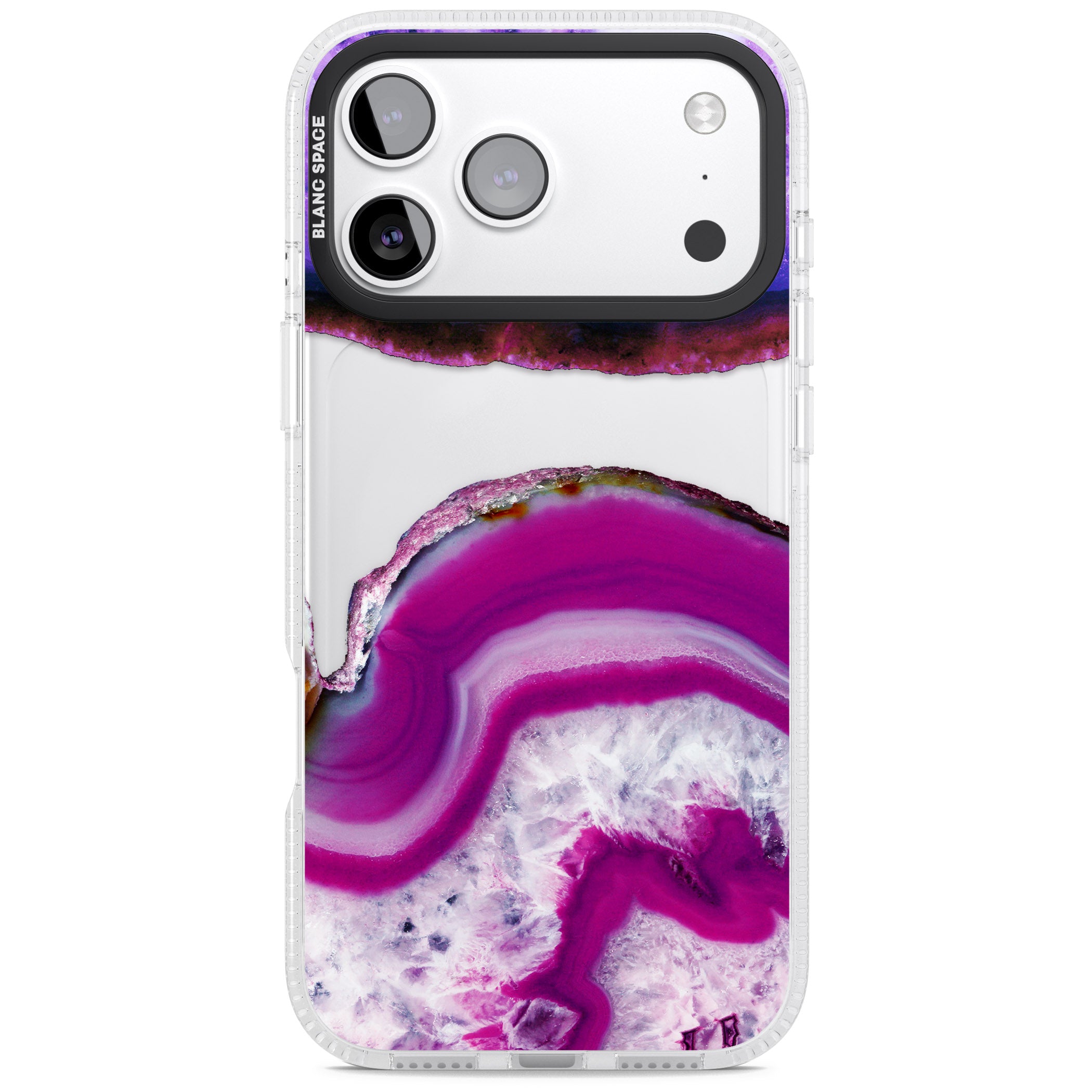 Amethyst Crystal Slice iPhone 17 Pro Max Impact Air Clear Phone Case