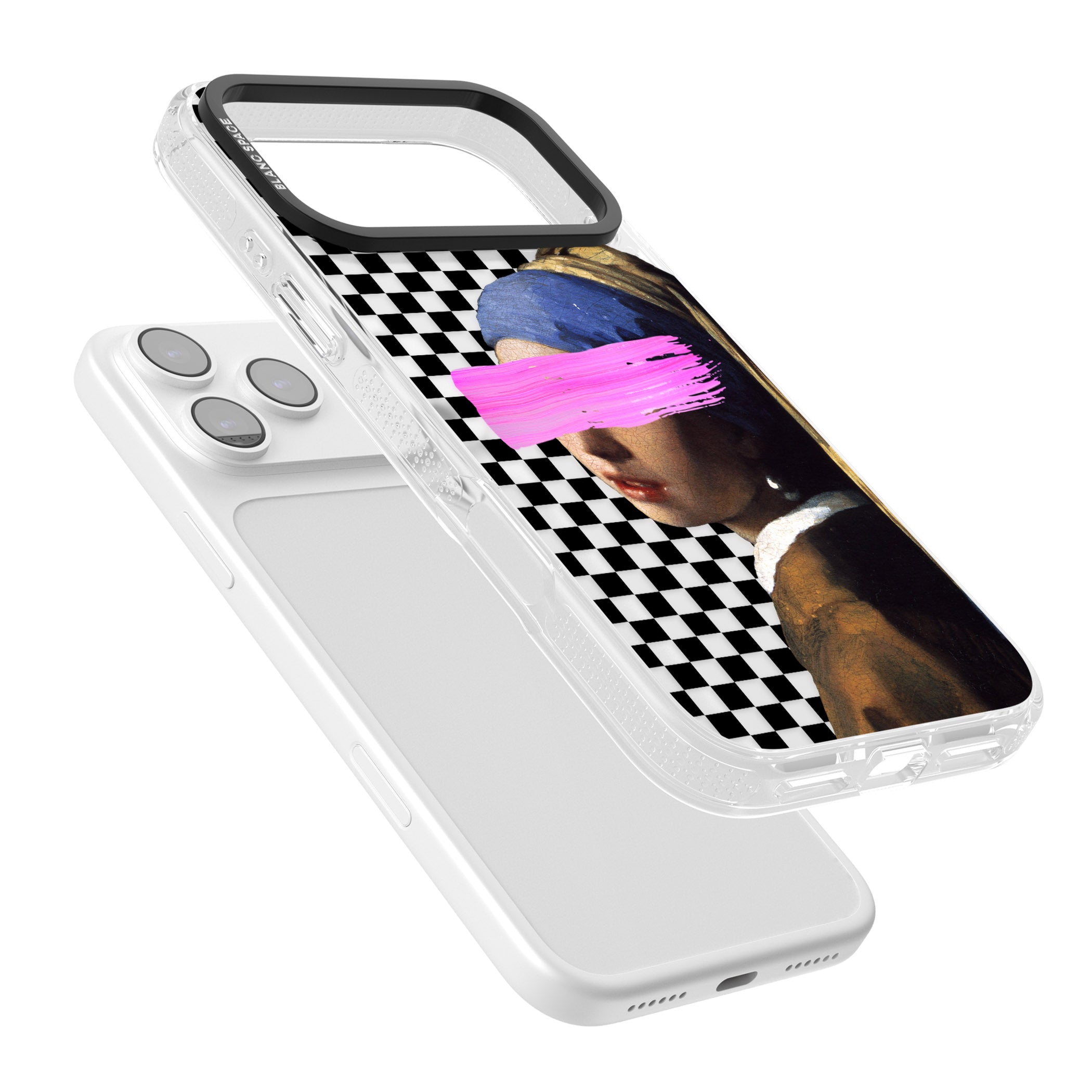 Abstract Pearl Girl iPhone 17 Pro Max Impact Air Clear Phone Case Colours