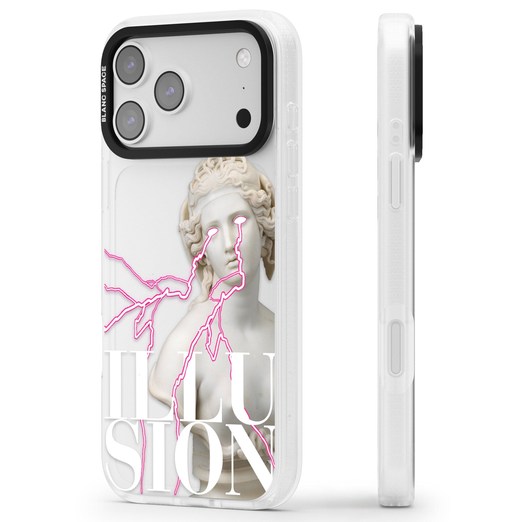 Illusion iPhone 17 Pro Max Impact Air Clear Phone Case Side Profile