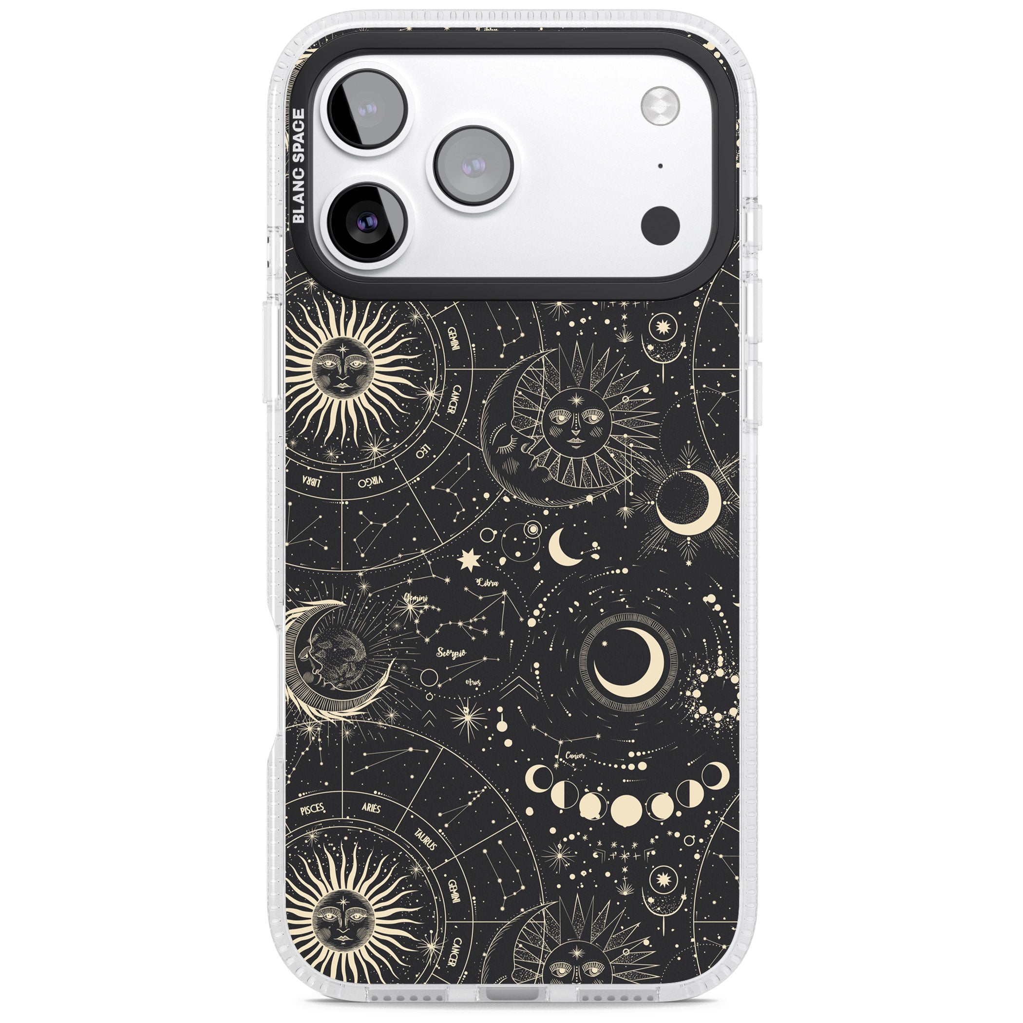 Celestial Suns, Moons & Zodiacs iPhone 17 Pro Max Impact Air Clear Phone Case
