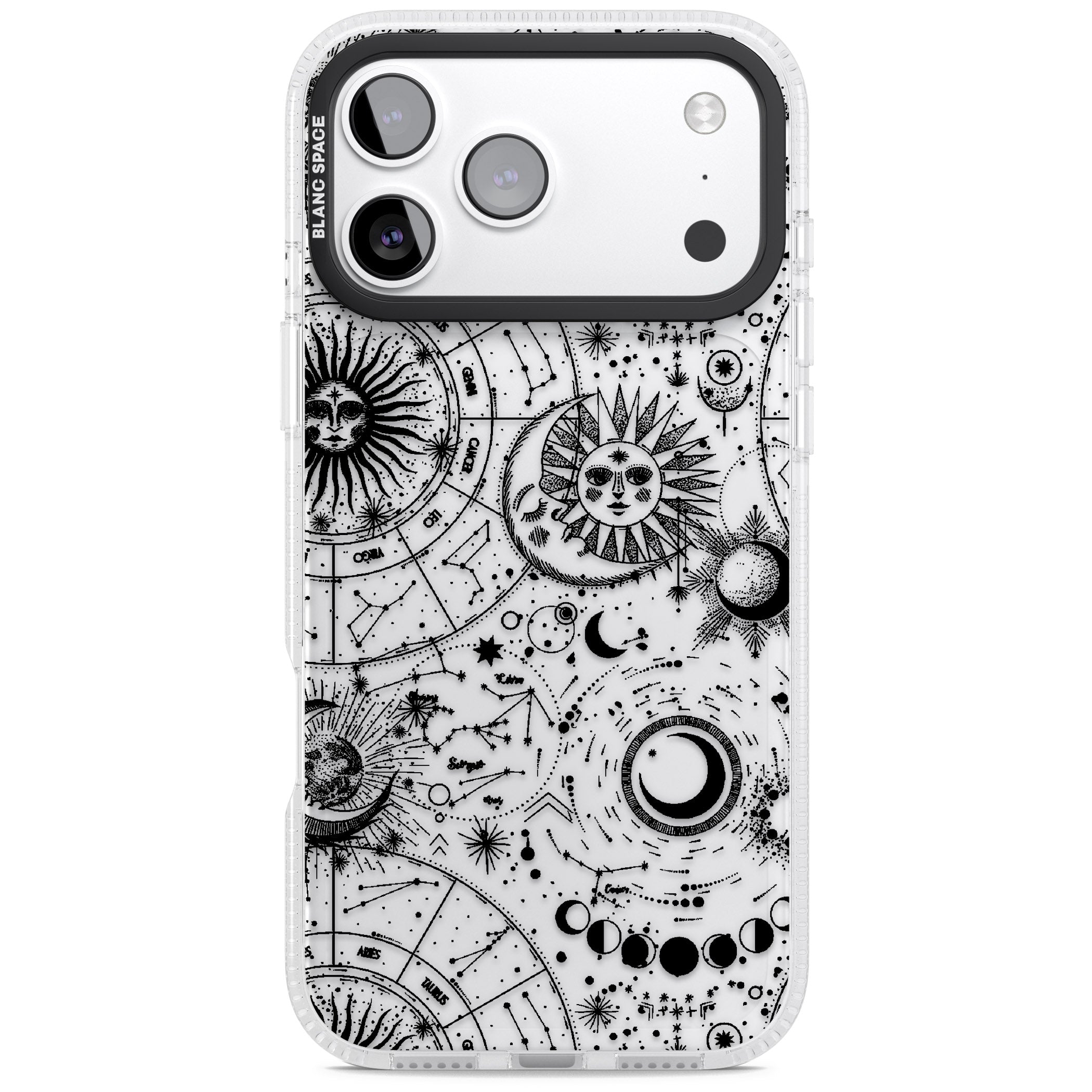 Celestial Zodiac iPhone 17 Pro Max Impact Air Clear Phone Case