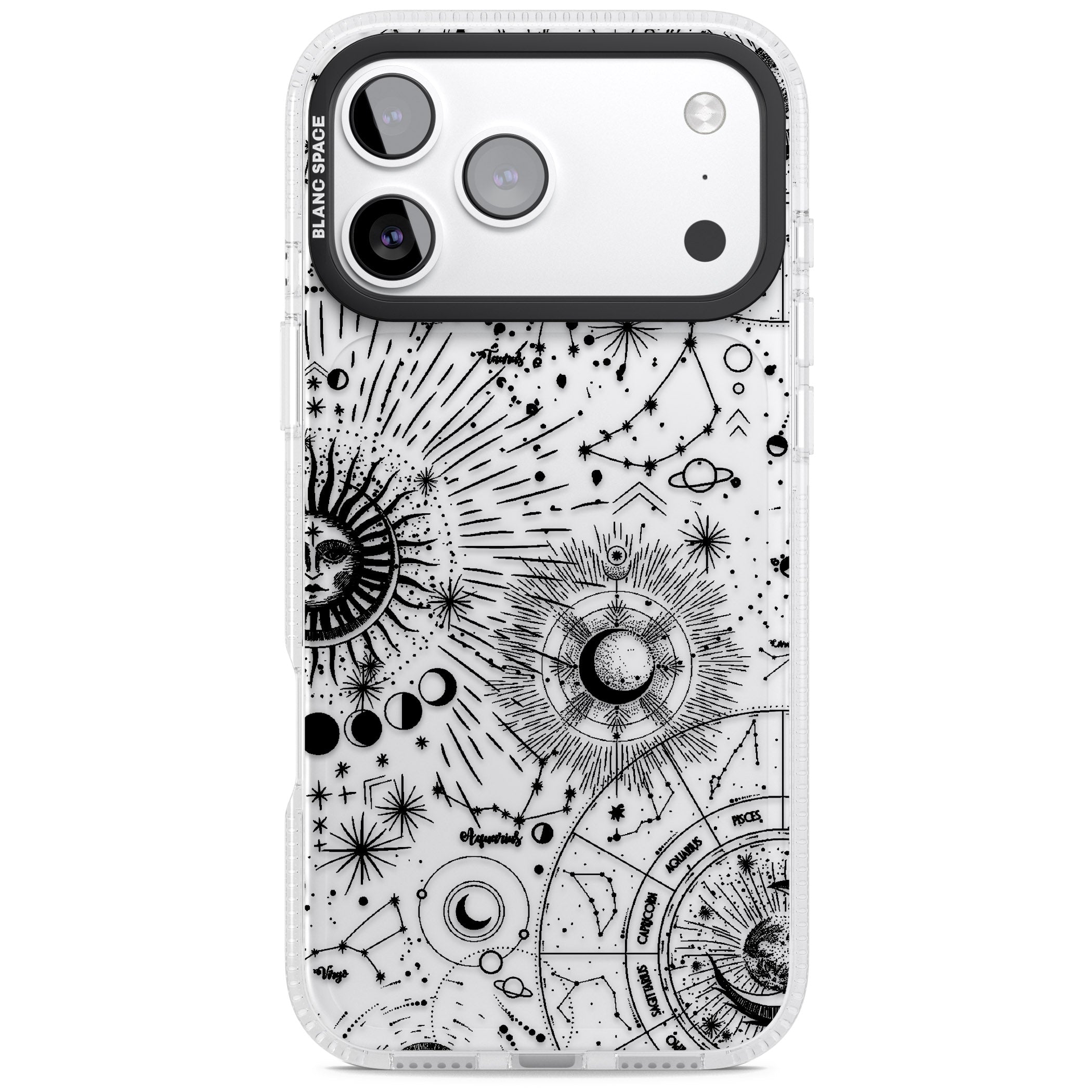 Celestial Chart iPhone 17 Pro Max Impact Air Clear Phone Case