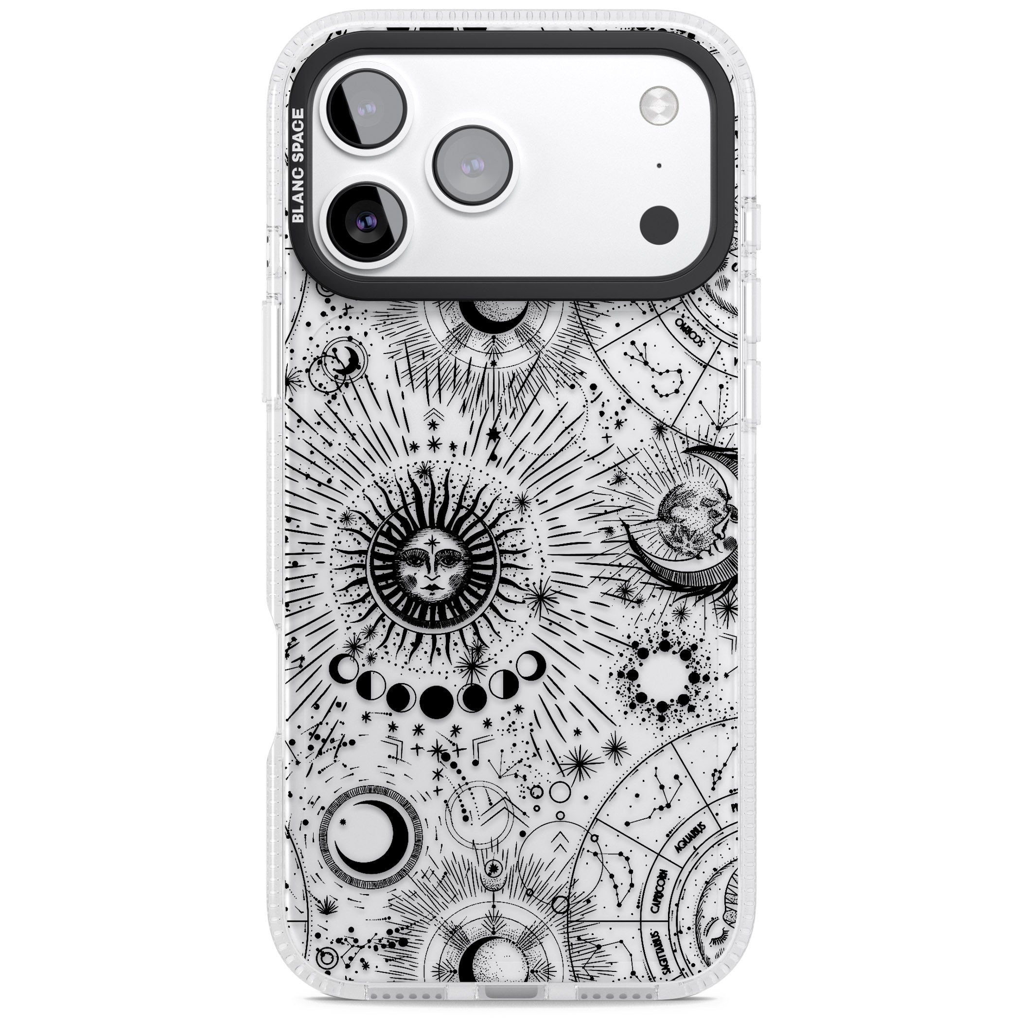 Suns & Zodiac Solar Chart iPhone 17 Pro Max Impact Air Clear Phone Case