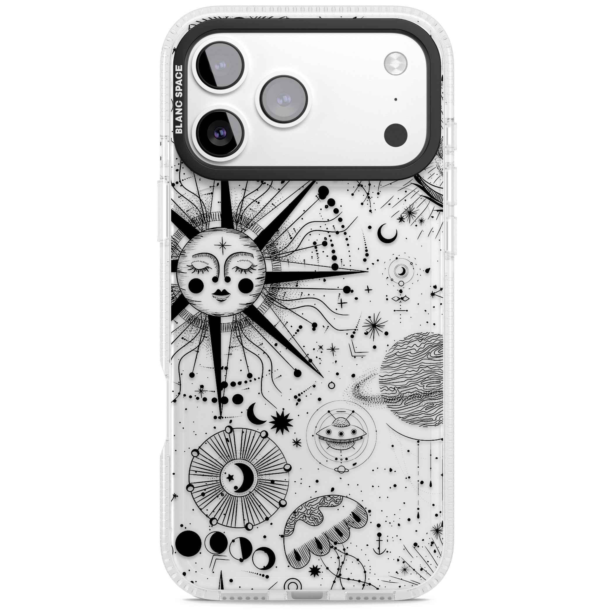 Cosmic Sun Zodiac iPhone 17 Pro Max Impact Air Clear Phone Case