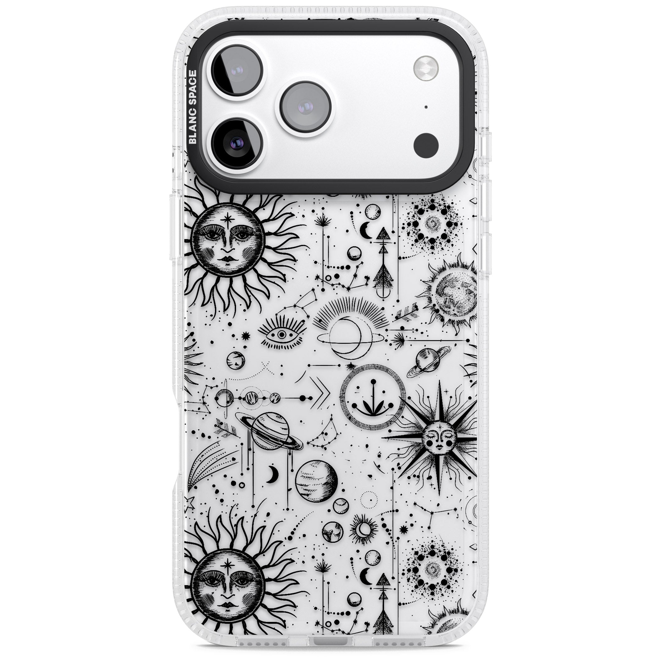 Cosmic Sun & Planets Zodiac iPhone 17 Pro Max Impact Air Clear Phone Case