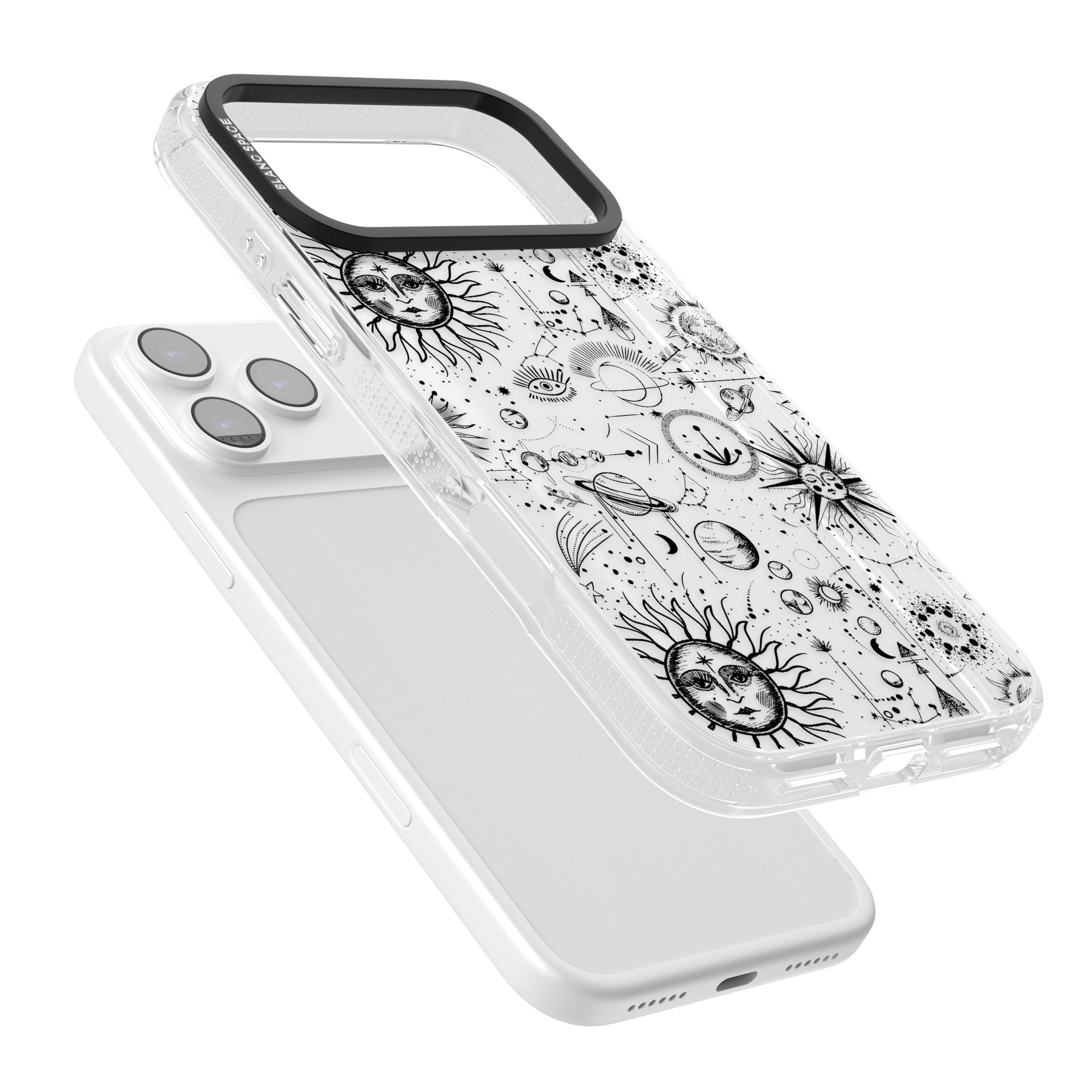 Cosmic Sun & Planets Zodiac iPhone 17 Pro Max Impact Air Clear Phone Case Colours