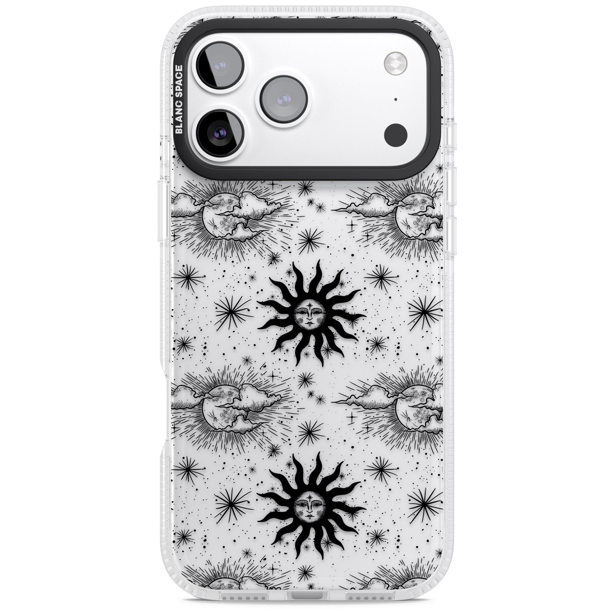 Vintage Sun & Moon iPhone 17 Pro Max Impact Air Clear Phone Case