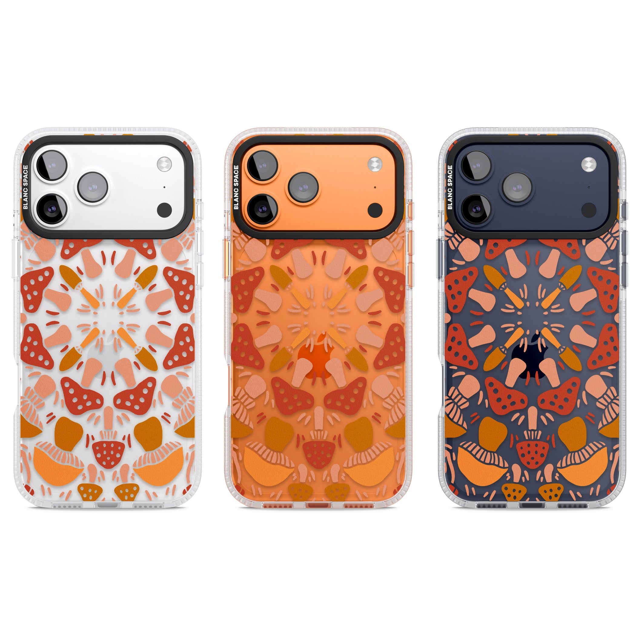 Mushroom Medley iPhone 17 Pro Impact Air Clear Phone Case APT Impact Protection