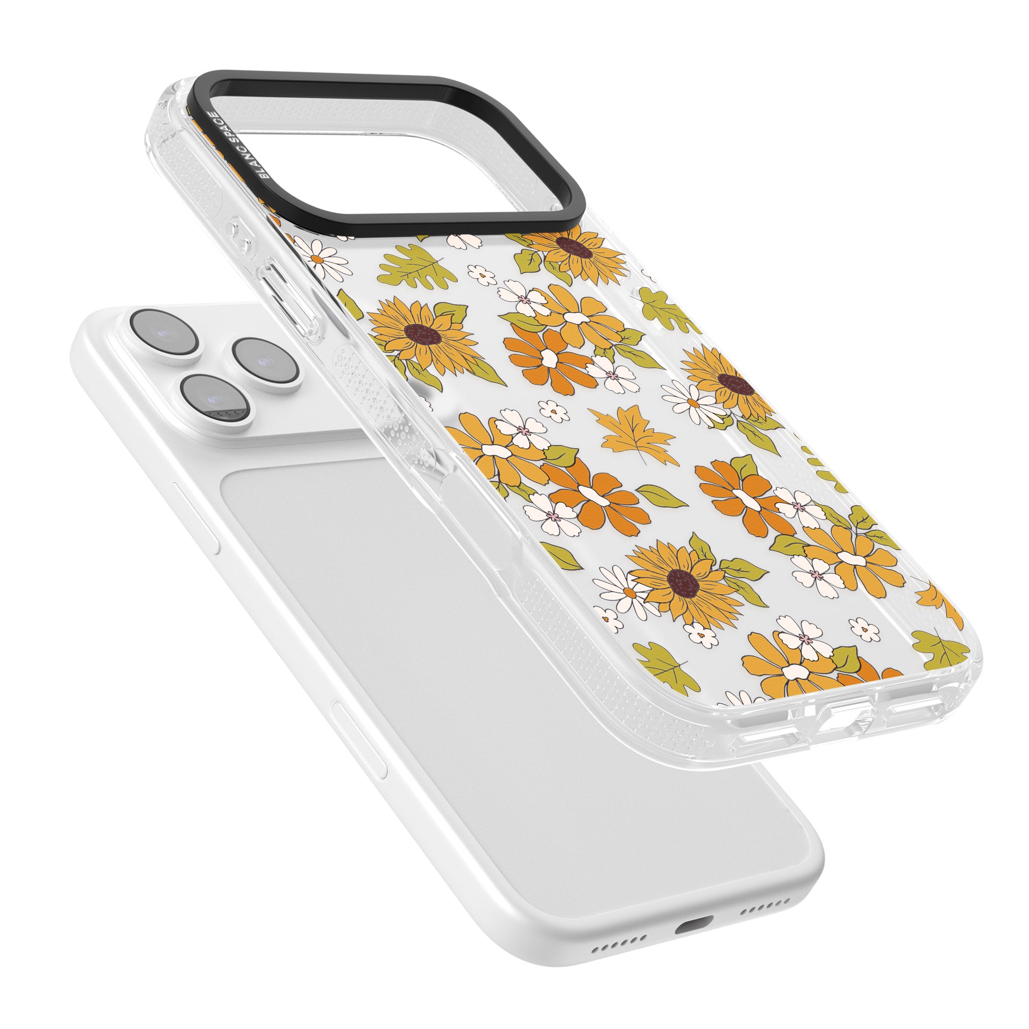 Boho Sunflowers iPhone 17 Pro Max Impact Air Clear Phone Case Colours
