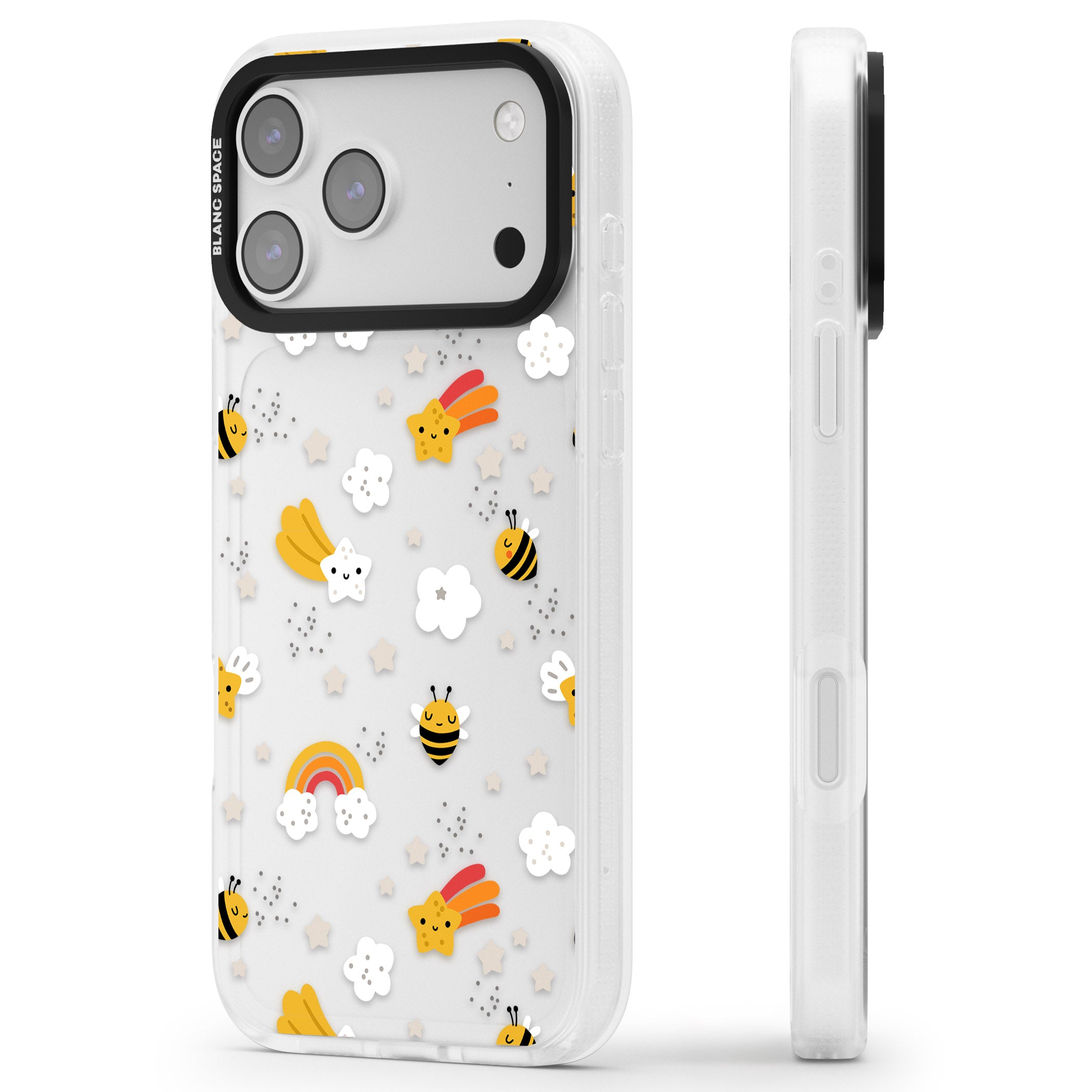 Busy Bee iPhone 17 Pro Max Impact Air Clear Phone Case Side Profile
