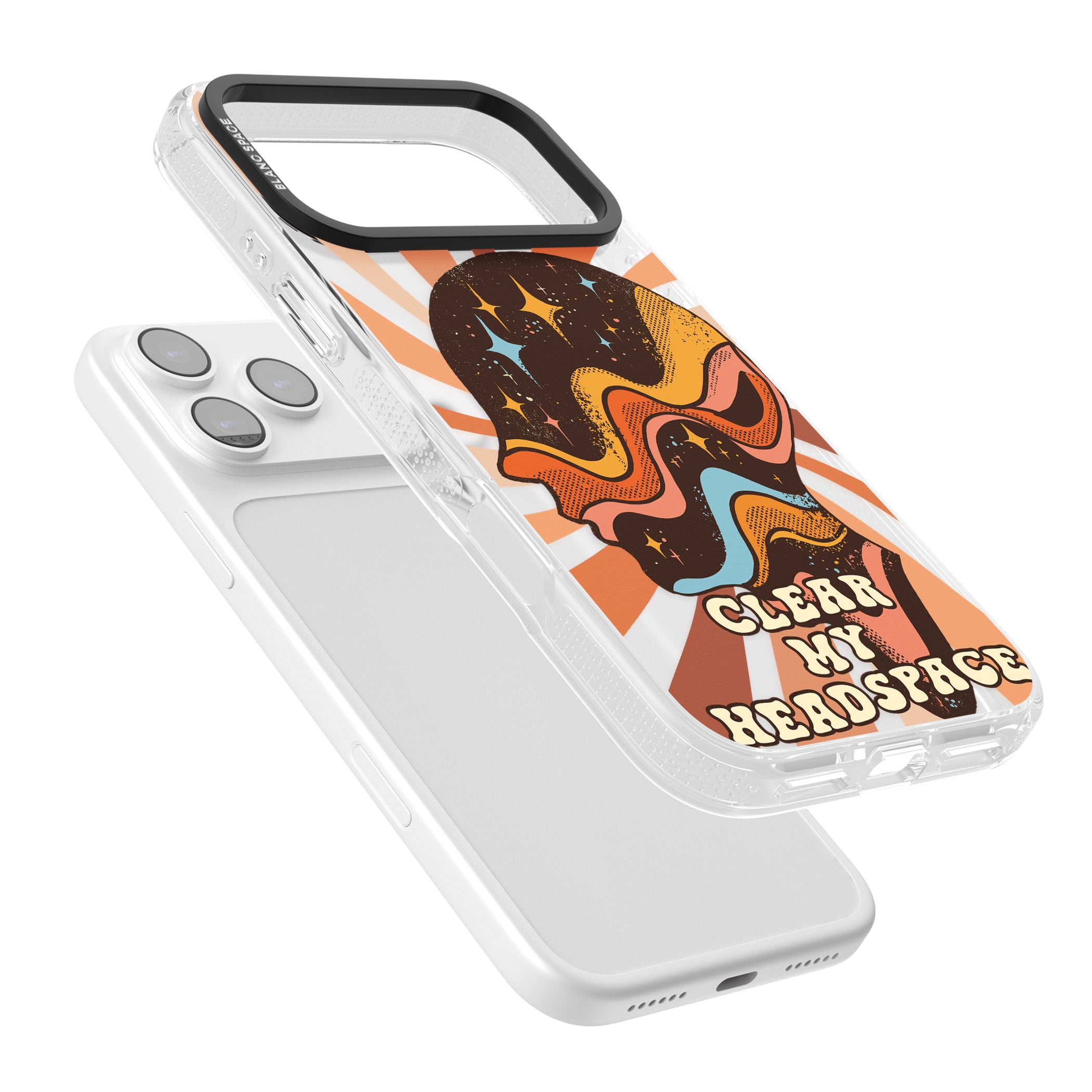 Clear My Headspace iPhone 17 Pro Max Impact Air Clear Phone Case Colours