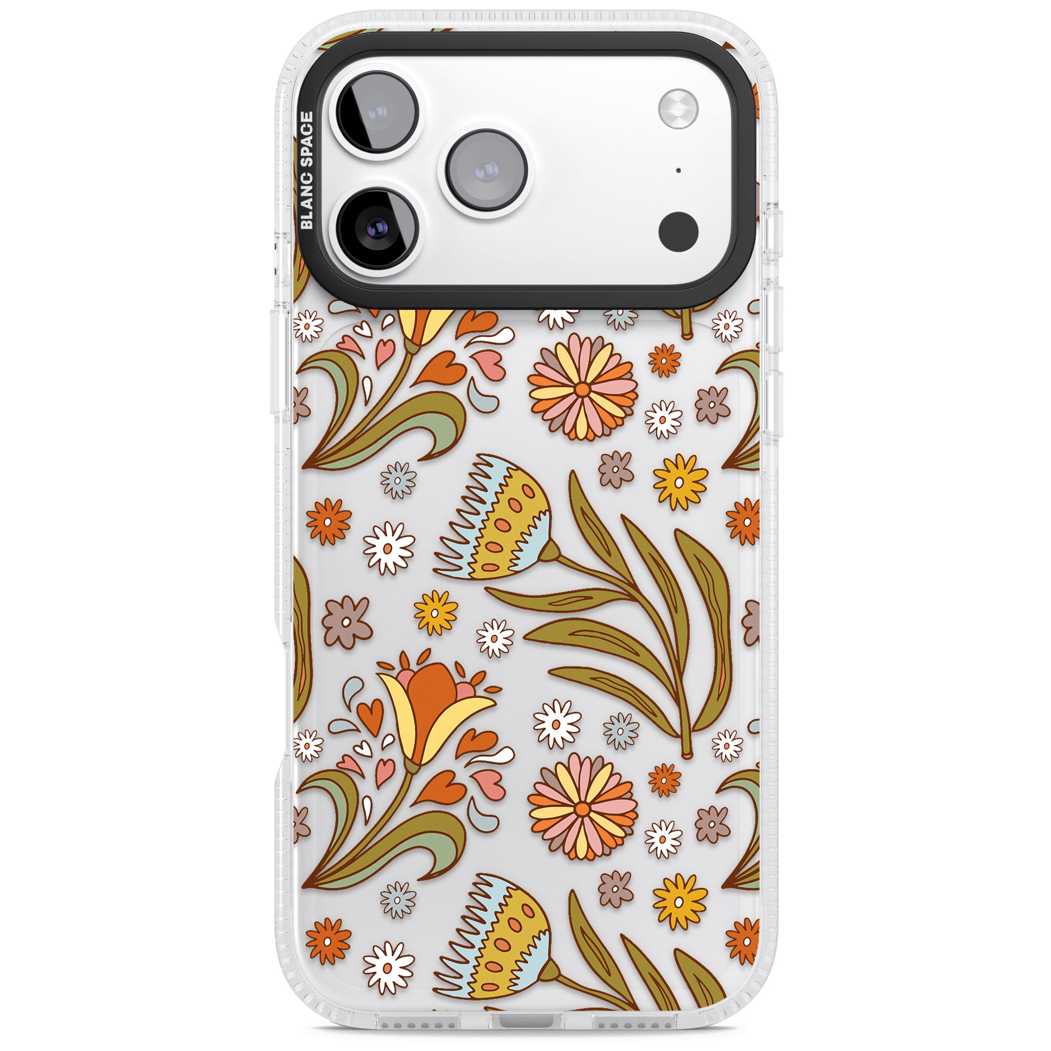 Boho Celestial Wildflower iPhone 17 Pro Max Impact Air Clear Phone Case