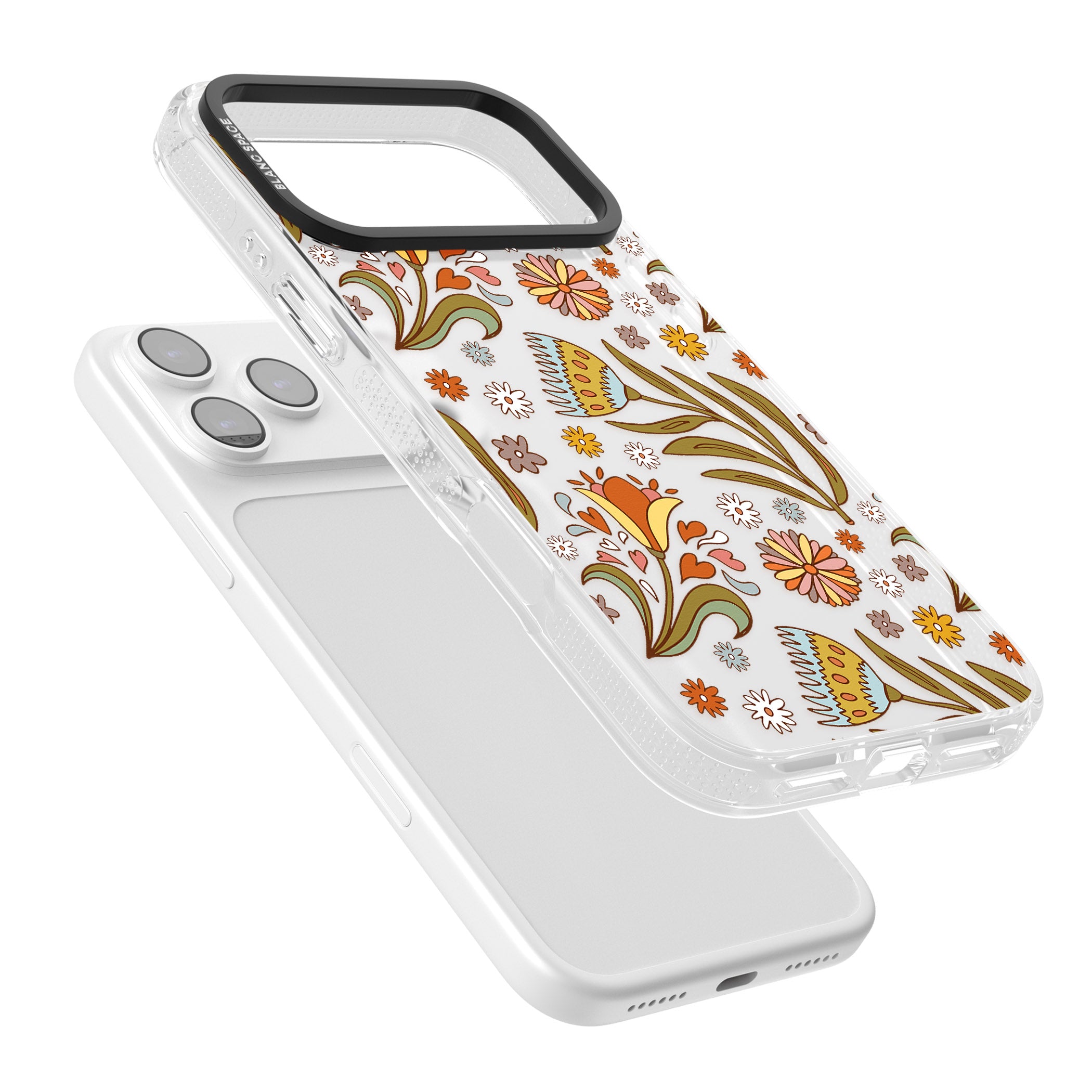 Boho Celestial Wildflower iPhone 17 Pro Max Impact Air Clear Phone Case Colours