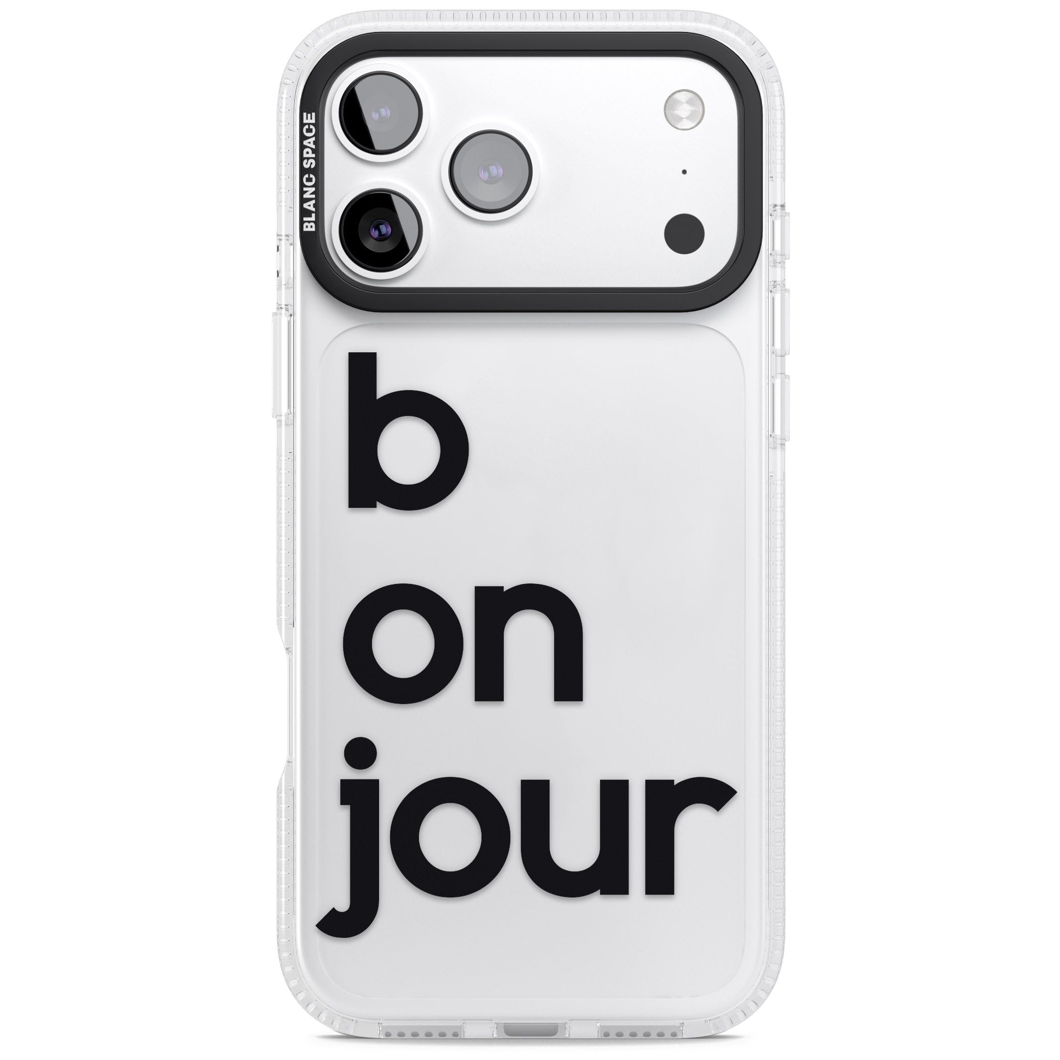 Bonjour iPhone 17 Pro Max Impact Air Clear Phone Case