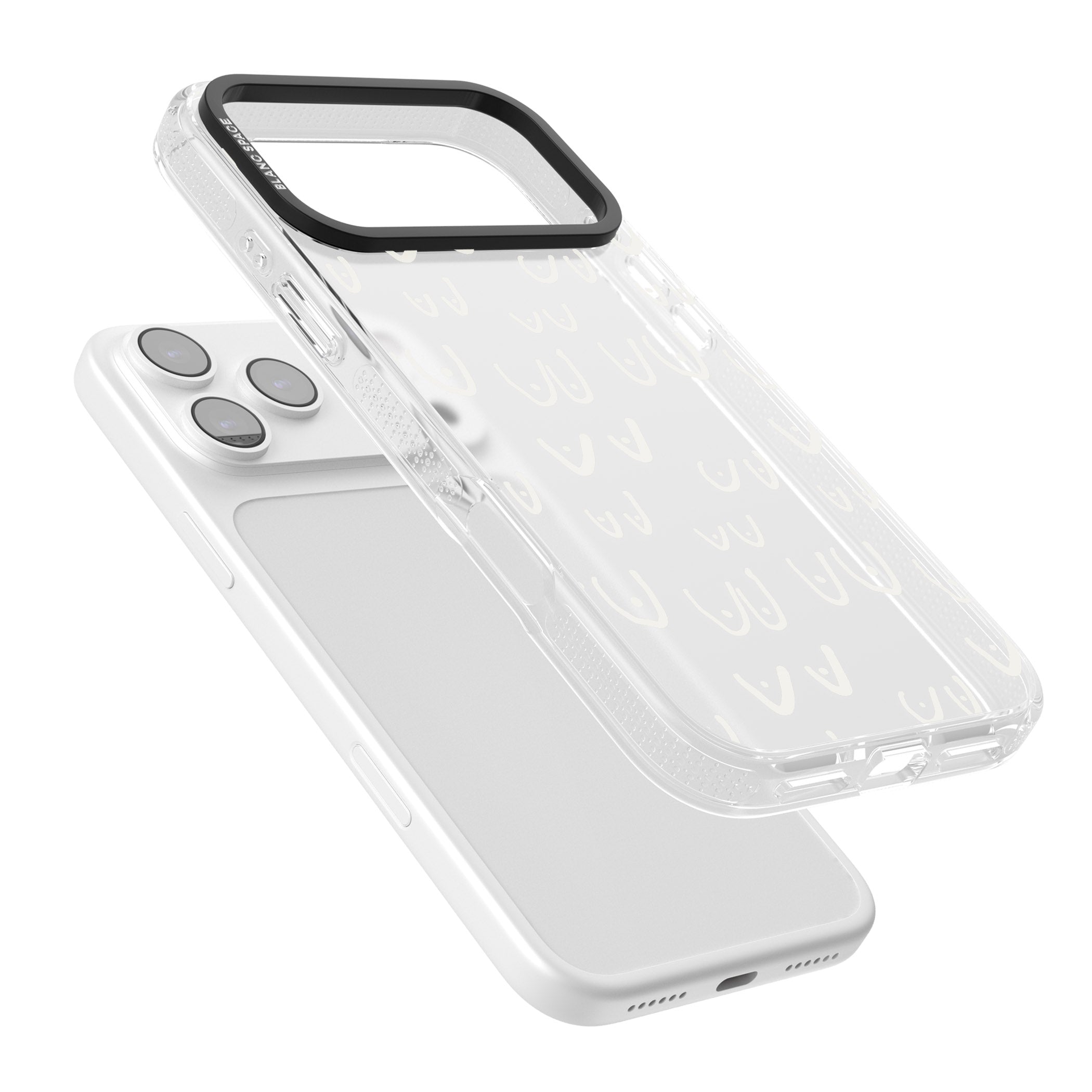 Boob Pattern (White) iPhone 17 Pro Max Impact Air Clear Phone Case Colours