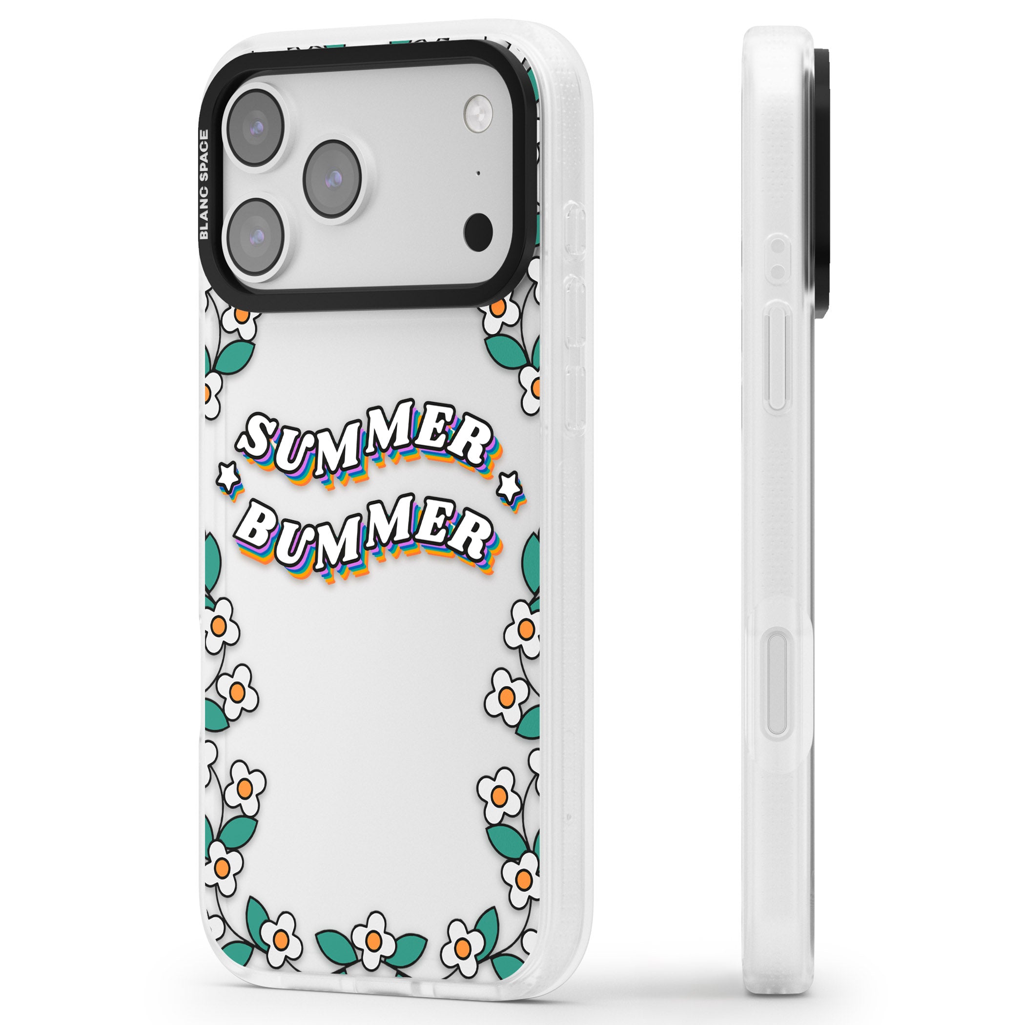 Summer Bummer iPhone 17 Pro Max Impact Air Clear Phone Case Side Profile