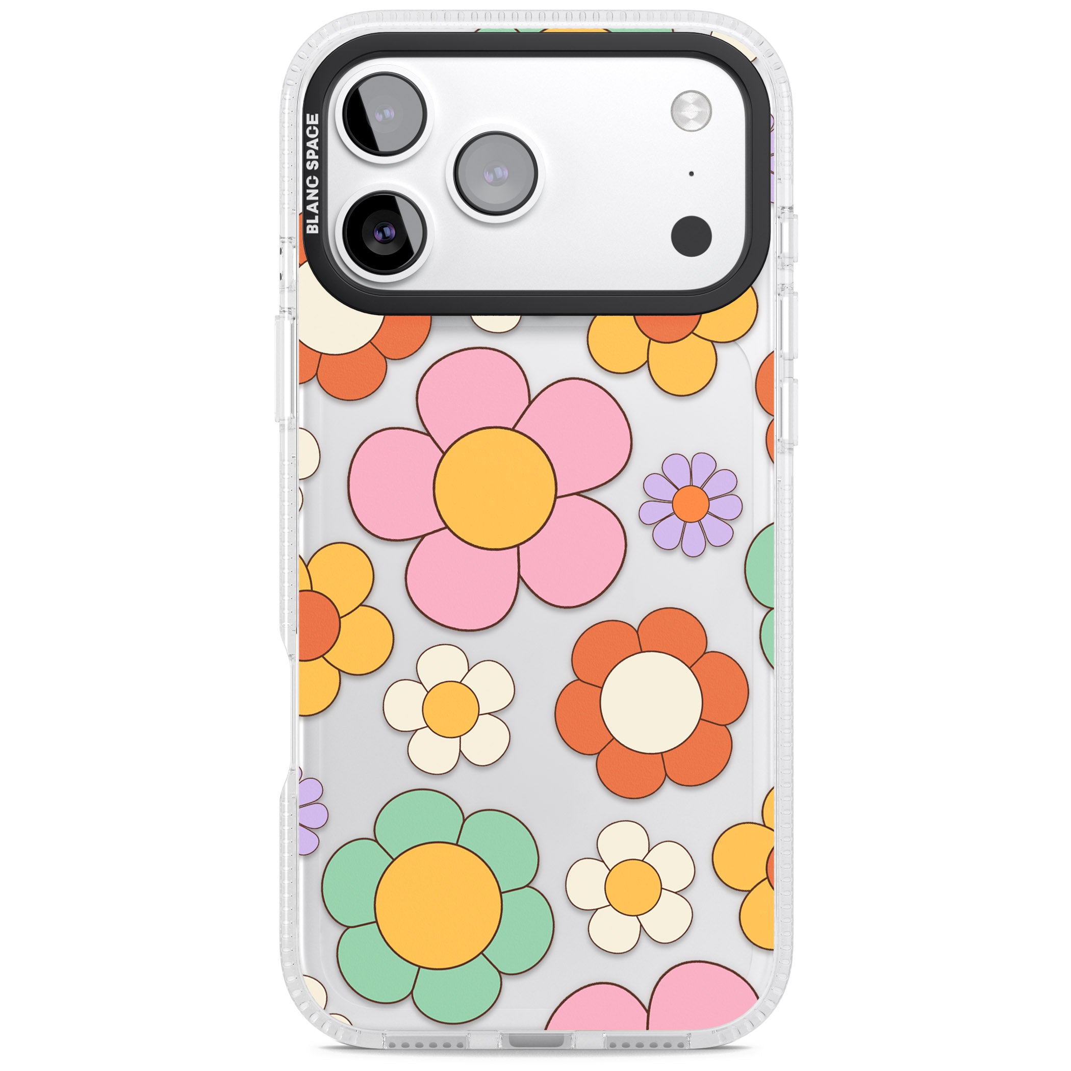 Groovy Blossoms iPhone 17 Pro Max Impact Air Clear Phone Case