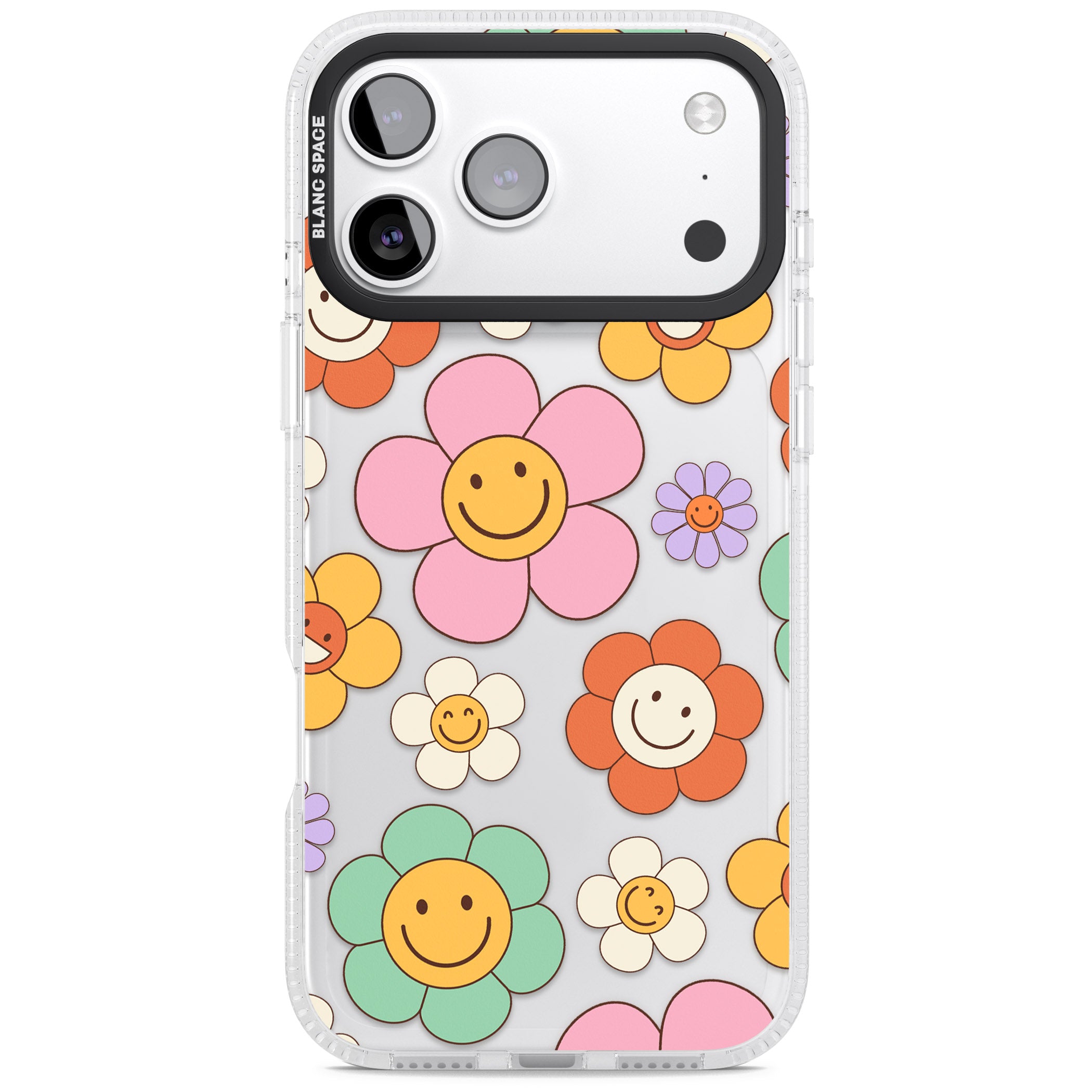 Happy Blossoms iPhone 17 Pro Max Impact Air Clear Phone Case