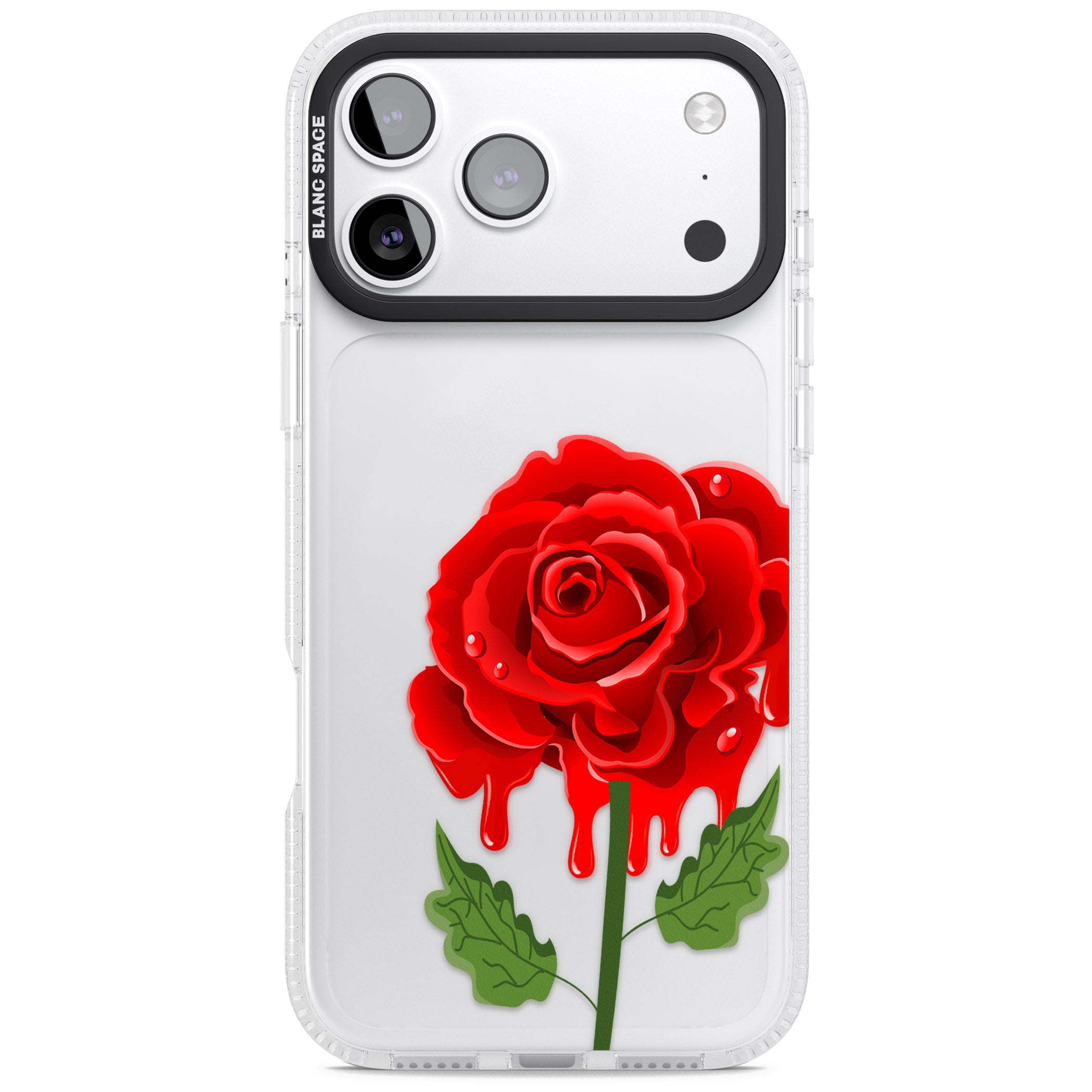 Melting Rose iPhone 17 Pro Max Impact Air Clear Phone Case