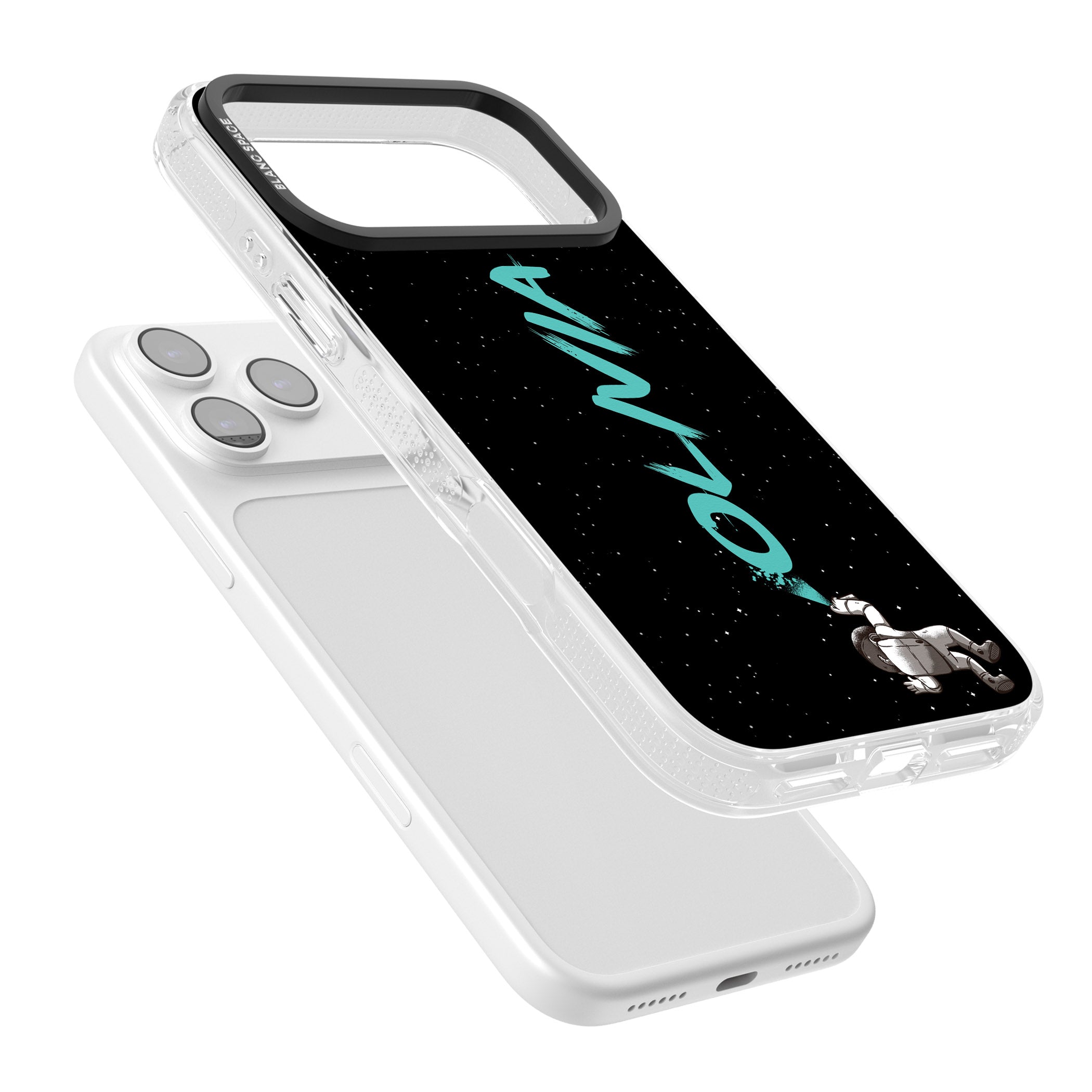 Personalised Astronaut Graffiti iPhone 17 Pro Max Impact Air Clear Phone Case Colours