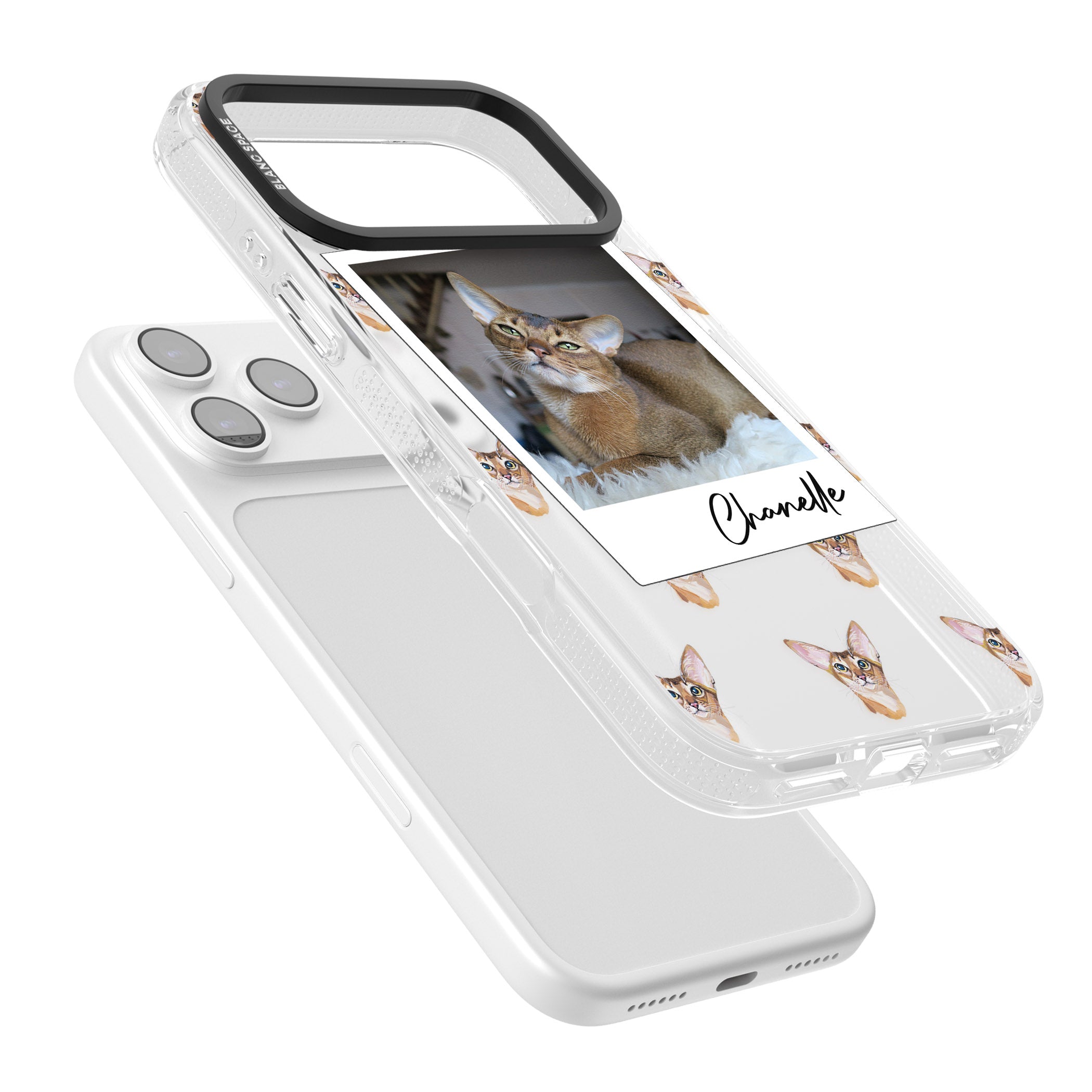 Personalised Abyssinian Cat Photo iPhone 17 Pro Max Impact Air Clear Phone Case Colours