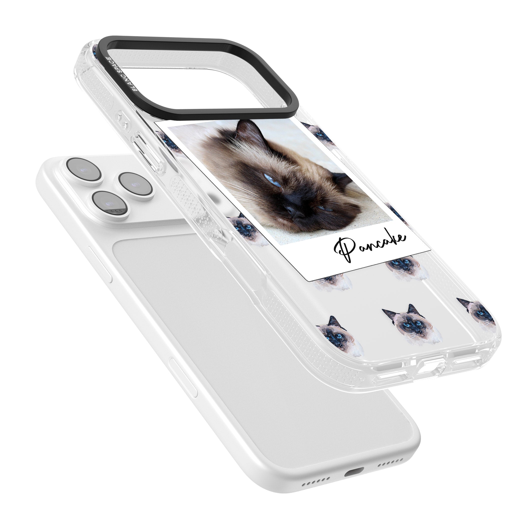 Personalised Burmese Cat Photo iPhone 17 Pro Max Impact Air Clear Phone Case Colours
