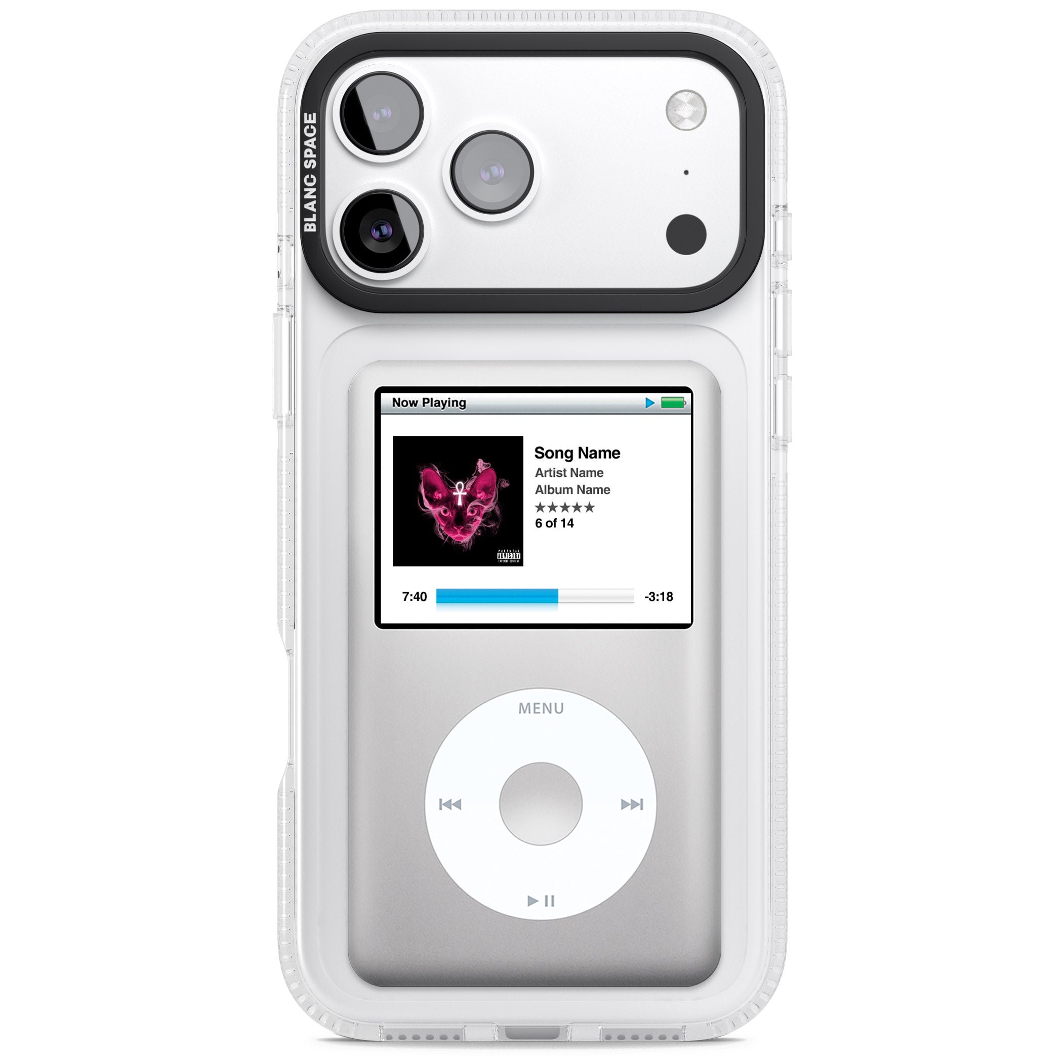 Personalised Classic Ipod iPhone 17 Pro Max Impact Air Clear Phone Case
