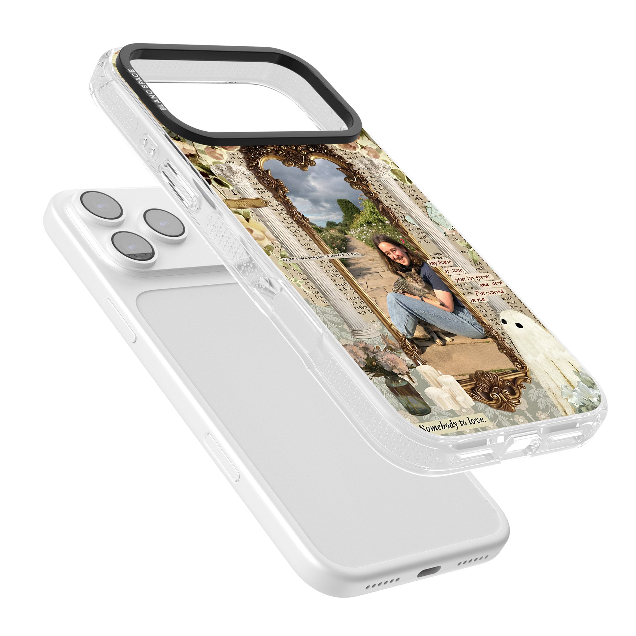 Personalised Soft Vintage Frame iPhone 17 Pro Max Impact Air Clear Phone Case Colours