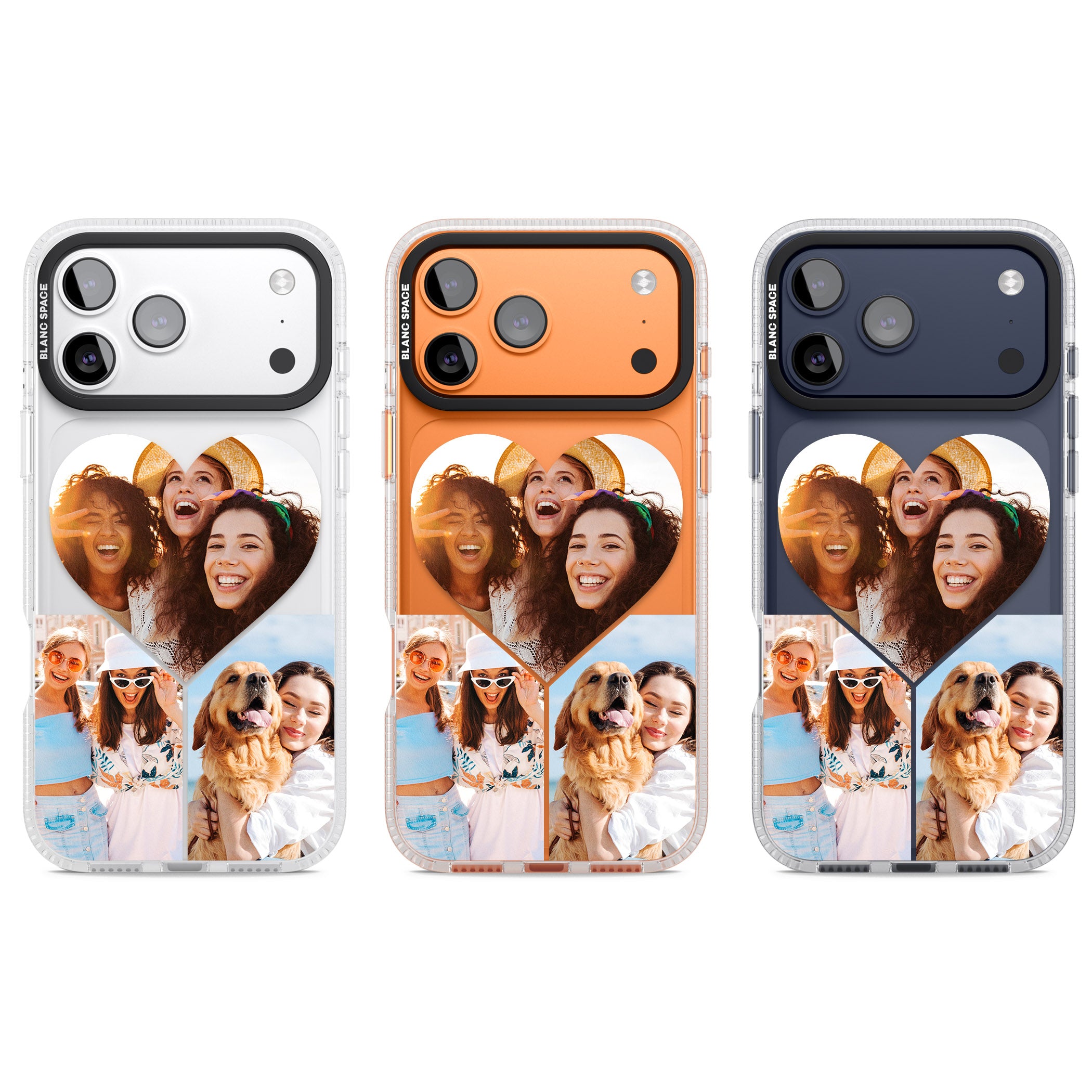 Personalised Heart Photo iPhone 17 Pro Impact Air Clear Phone Case APT Impact Protection