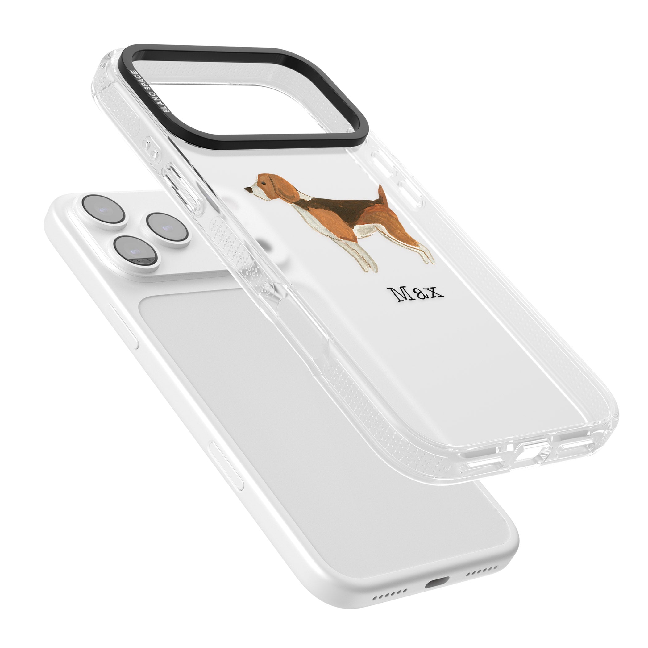 Personalised Beagle iPhone 17 Pro Max Impact Air Clear Phone Case Colours