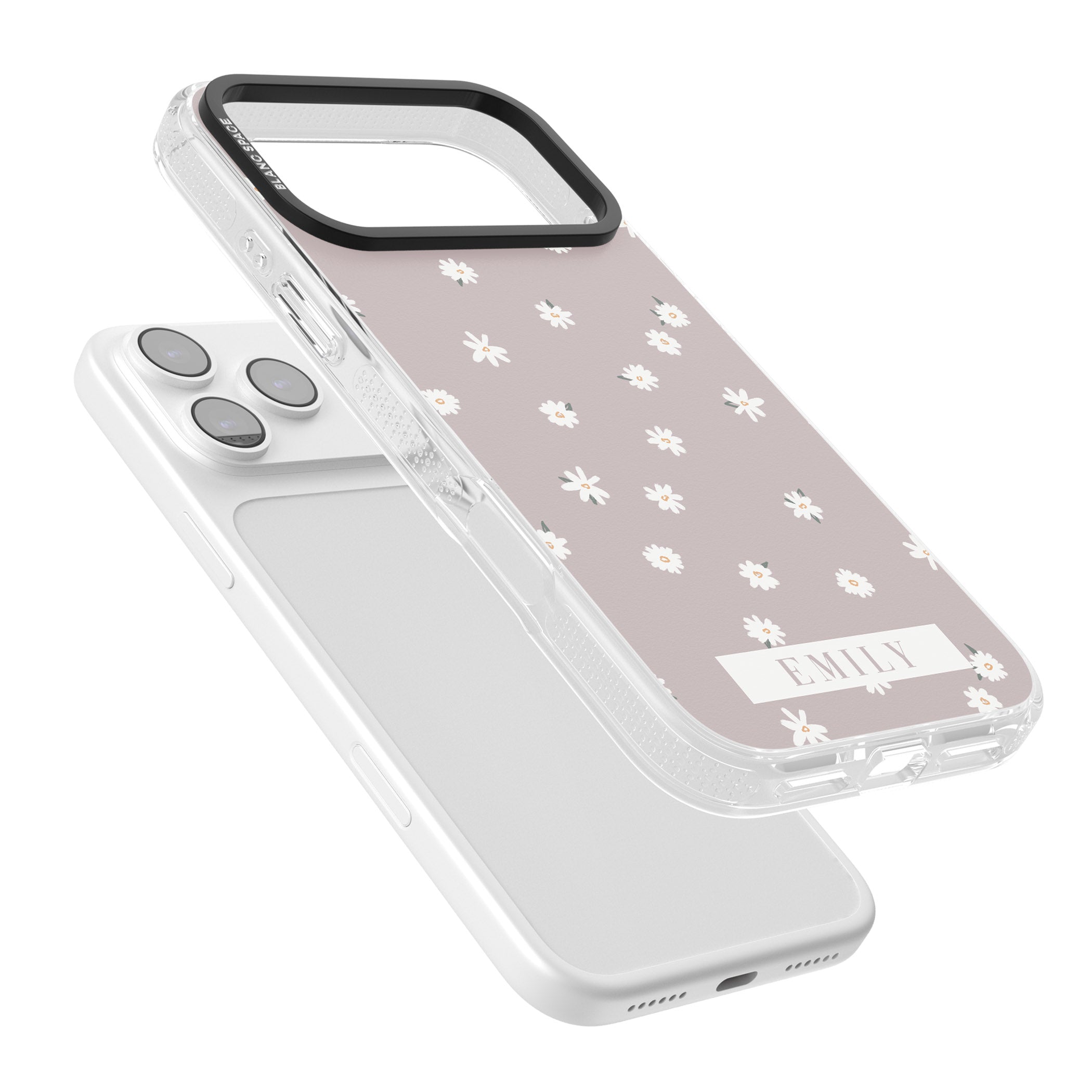 Personalised Dusty Daisy iPhone 17 Pro Max Impact Air Clear Phone Case Colours