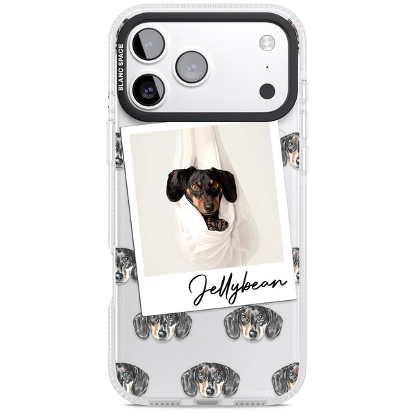 Personalised Black Dachshund Instant Camera Photo
