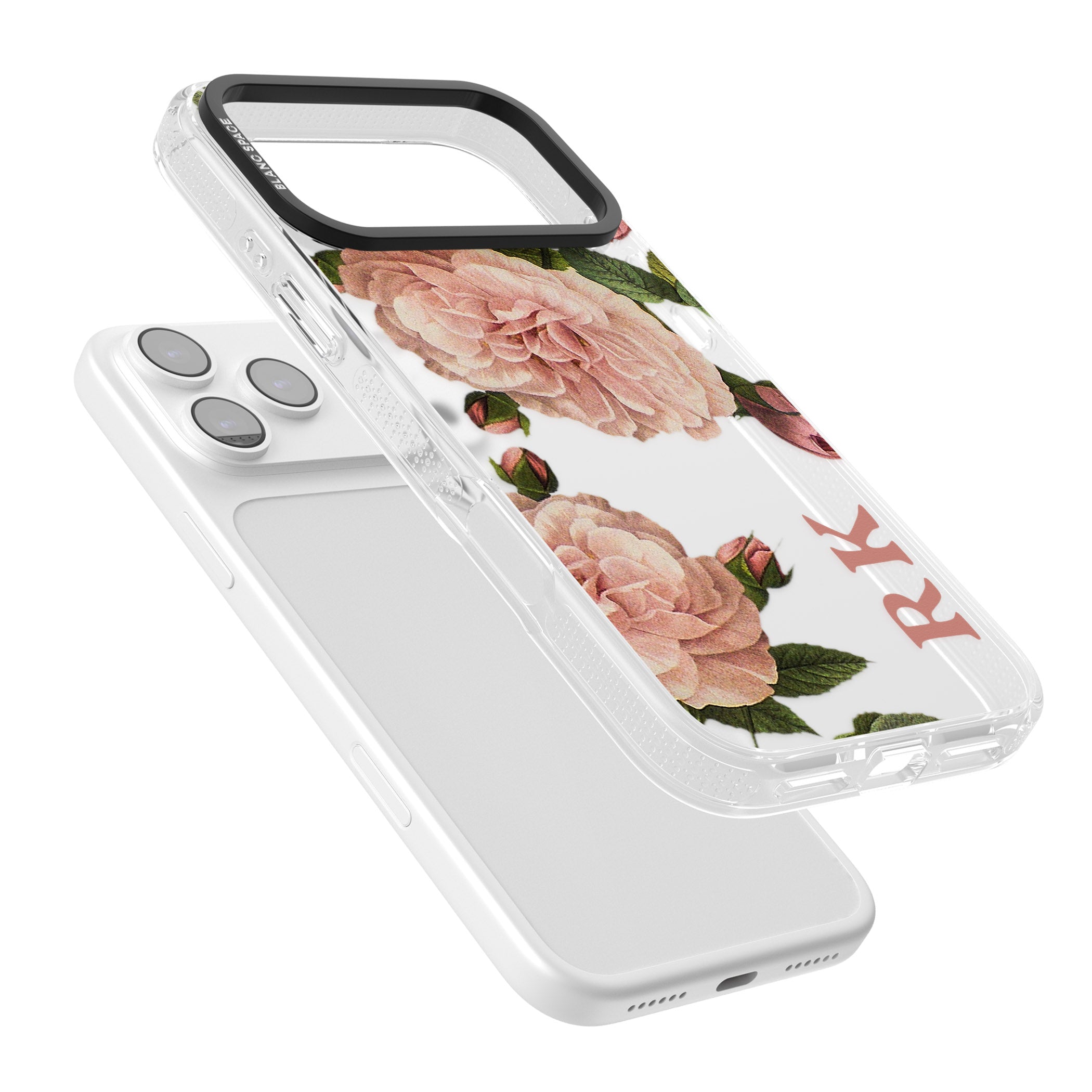 Personalised Vintage Floral iPhone 17 Pro Max Impact Air Clear Phone Case Colours