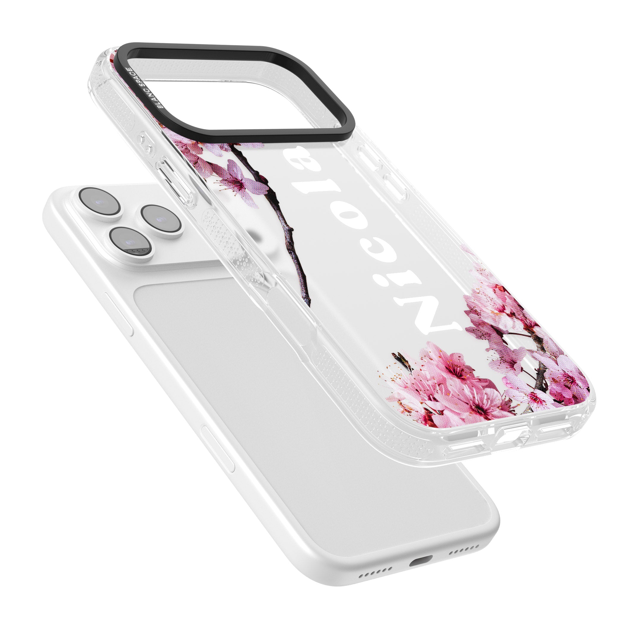 Personalised Cherry Blossom Elegance Classic iPhone 17 Pro Max Impact Air Clear Phone Case Colours