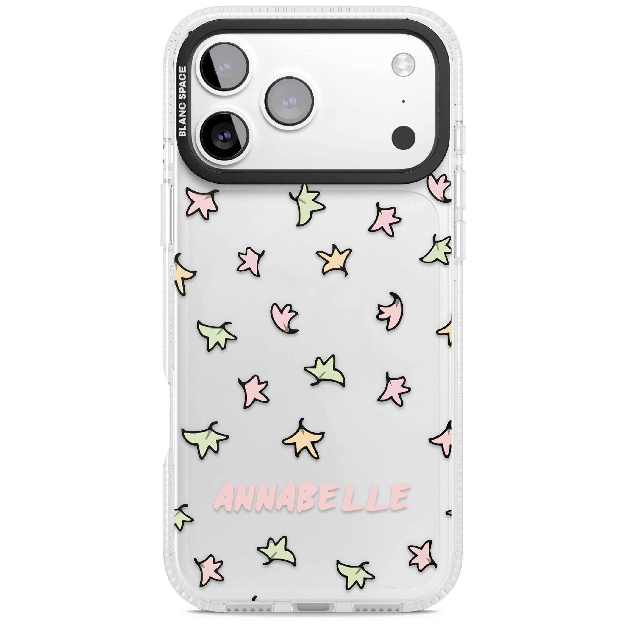 Personalised Heartstopper Leaves Pattern iPhone 17 Pro Max Impact Air Clear Phone Case