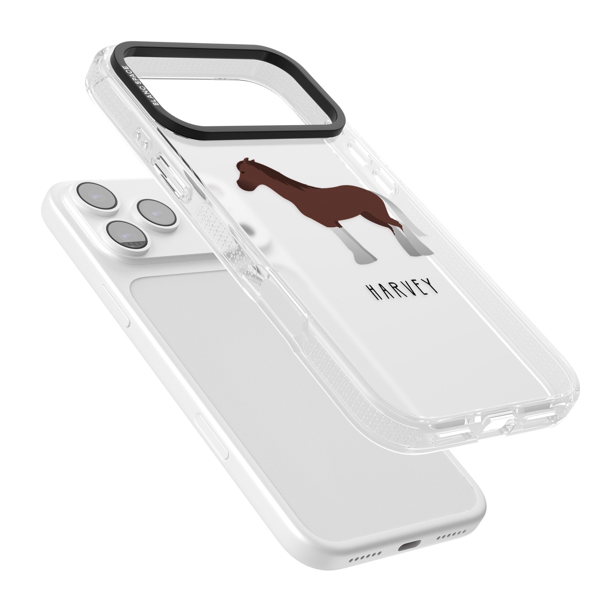 Personalised Brown Horse iPhone 17 Pro Max Impact Air Clear Phone Case Colours