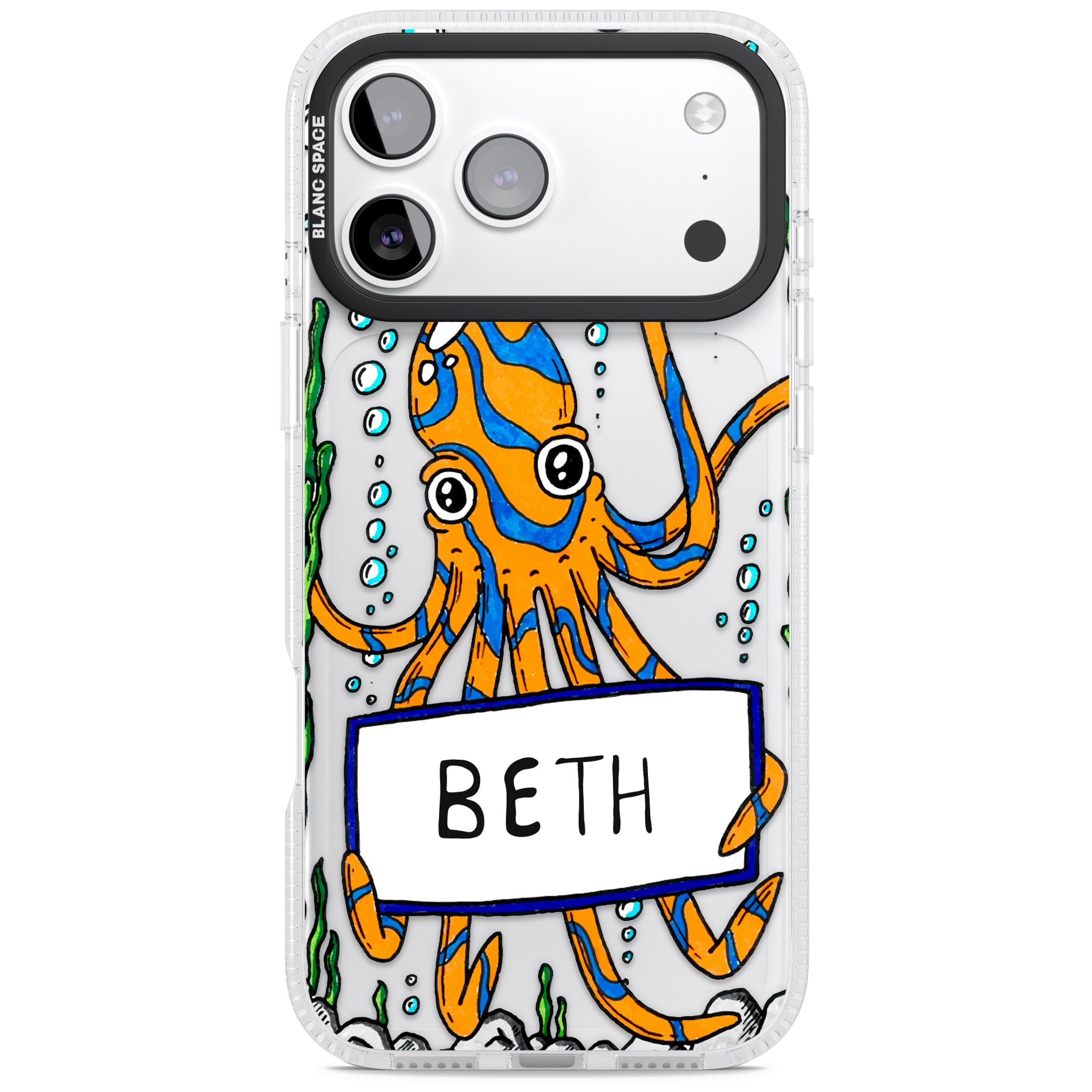 Personalised Octo iPhone 17 Pro Max Impact Air Clear Phone Case