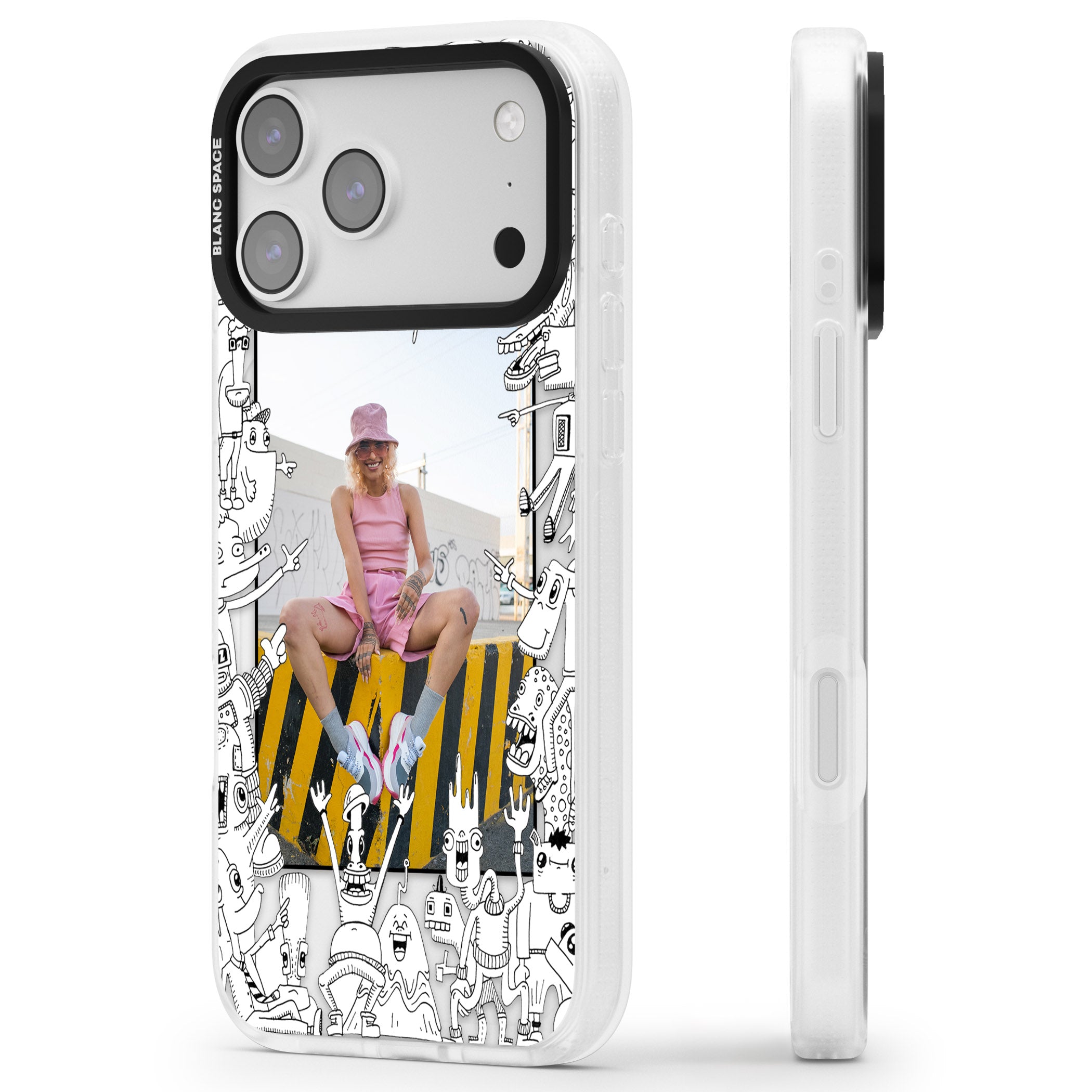 Personalised Look At This Photo Case iPhone 17 Pro Max Impact Air Clear Phone Case Side Profile