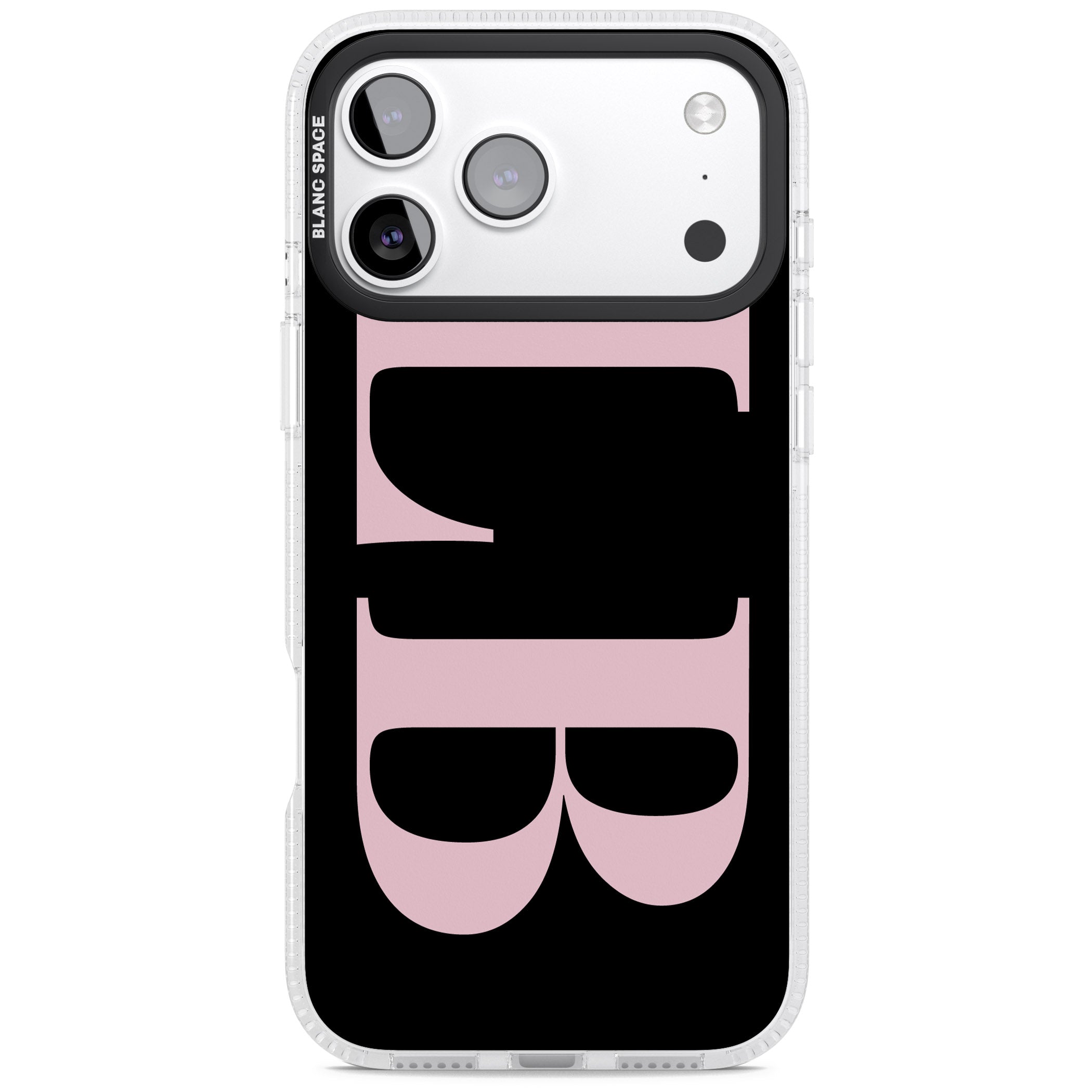 Personalised Pink & Black Green Letters iPhone 17 Pro Max Impact Air Clear Phone Case