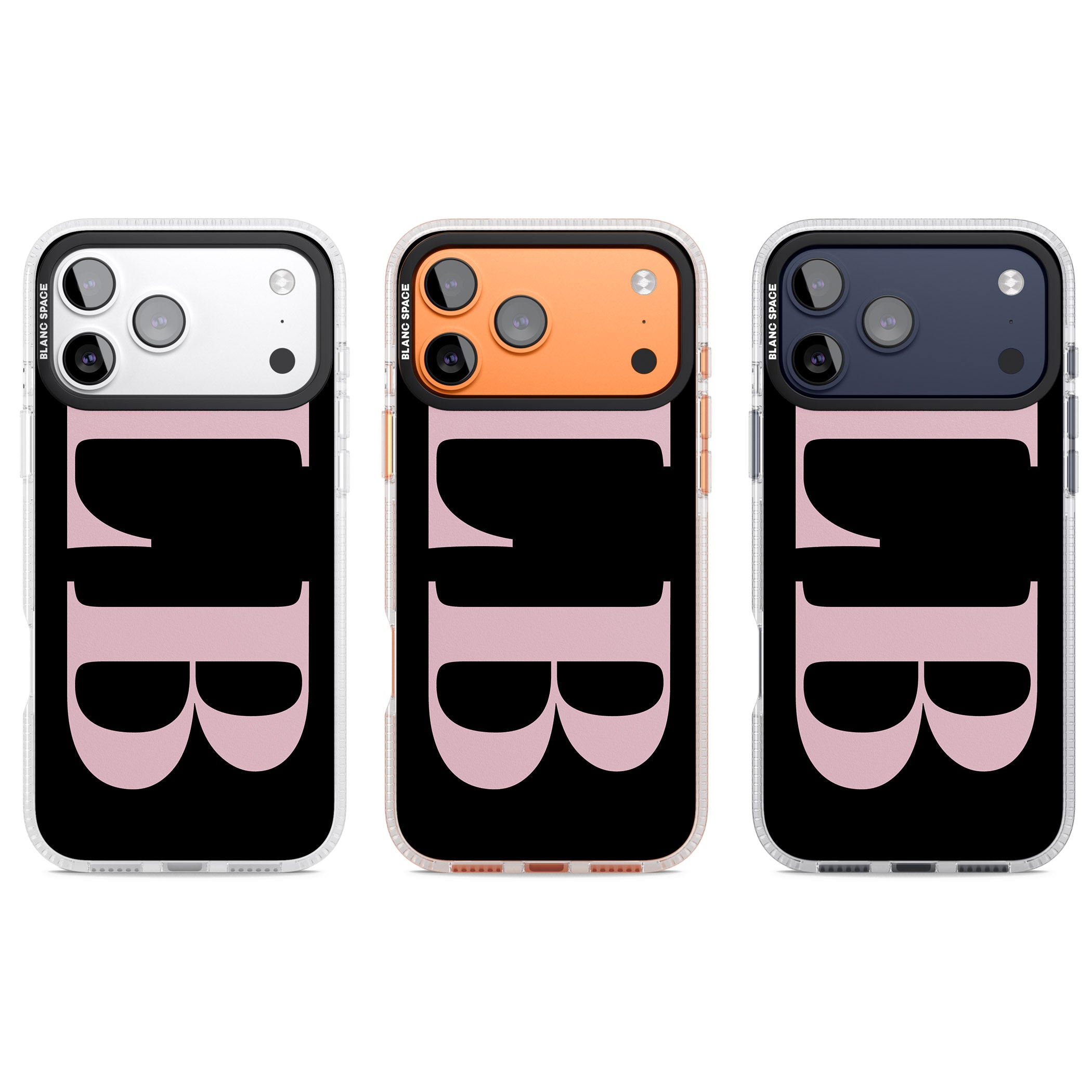 Personalised Pink & Black Green Letters iPhone 17 Pro Impact Air Clear Phone Case APT Impact Protection