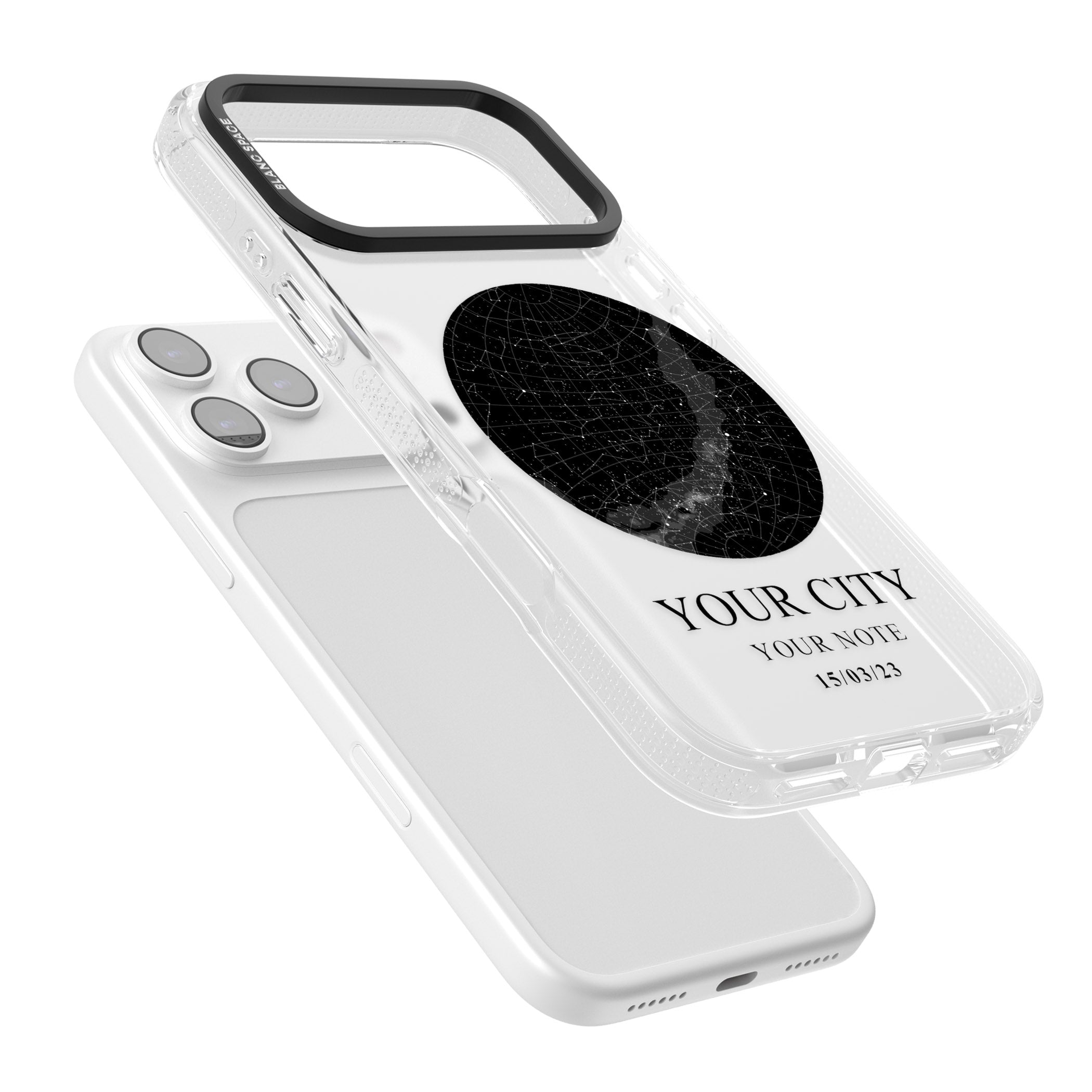 Personalised Star Map iPhone 17 Pro Max Impact Air Clear Phone Case Colours