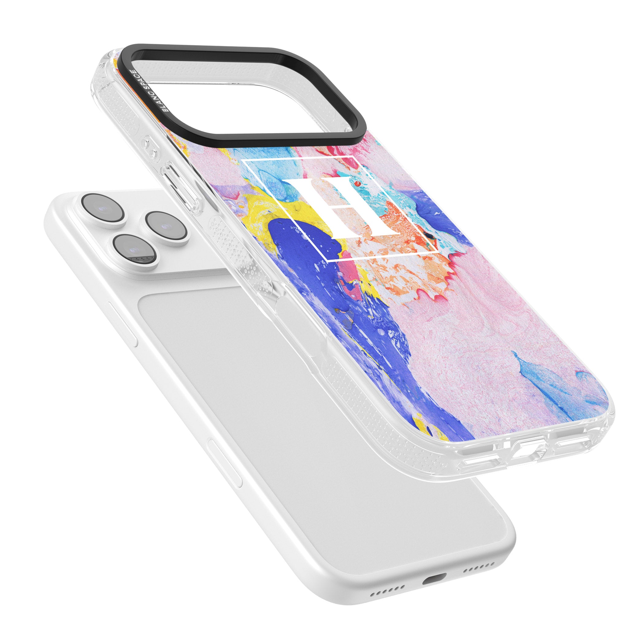 Personalised Pastel Marble Mix iPhone 17 Pro Max Impact Air Clear Phone Case Colours