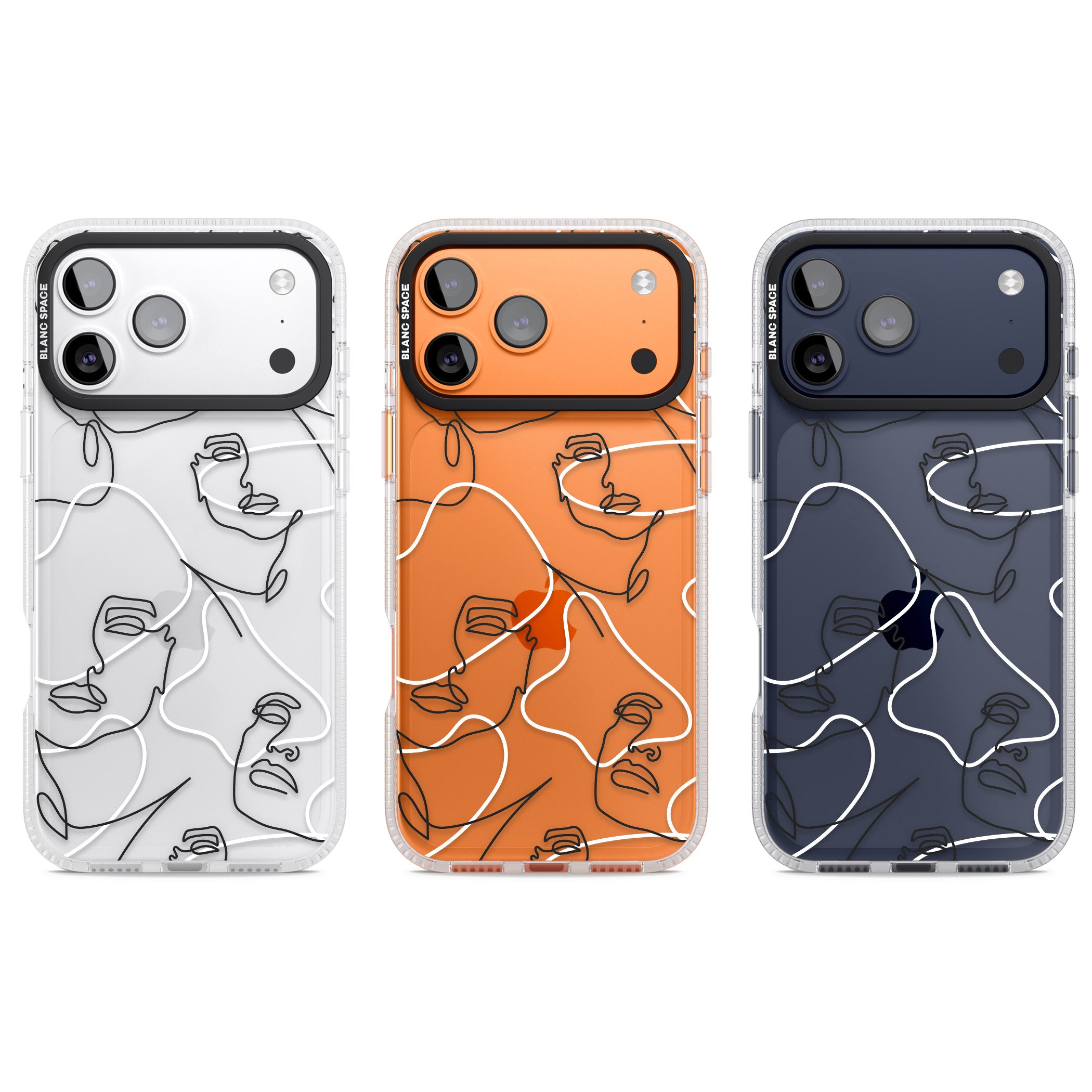 Personalised Abstract Faces iPhone 17 Pro Impact Air Clear Phone Case APT Impact Protection