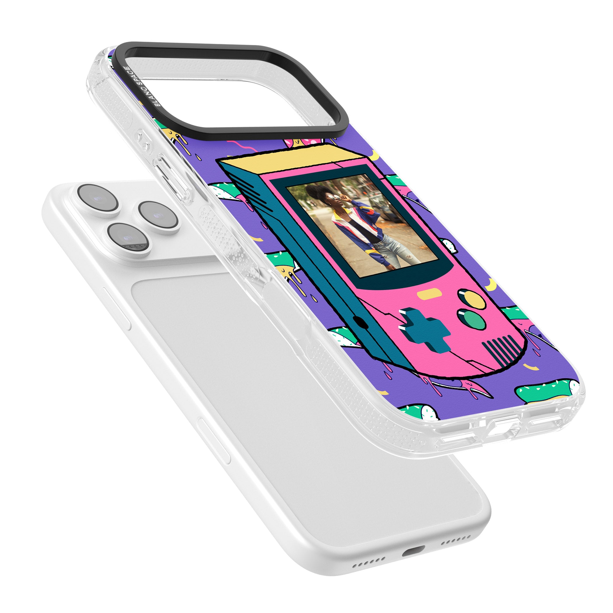 Personalised Retro Game Photo Case iPhone 17 Pro Max Impact Air Clear Phone Case Colours
