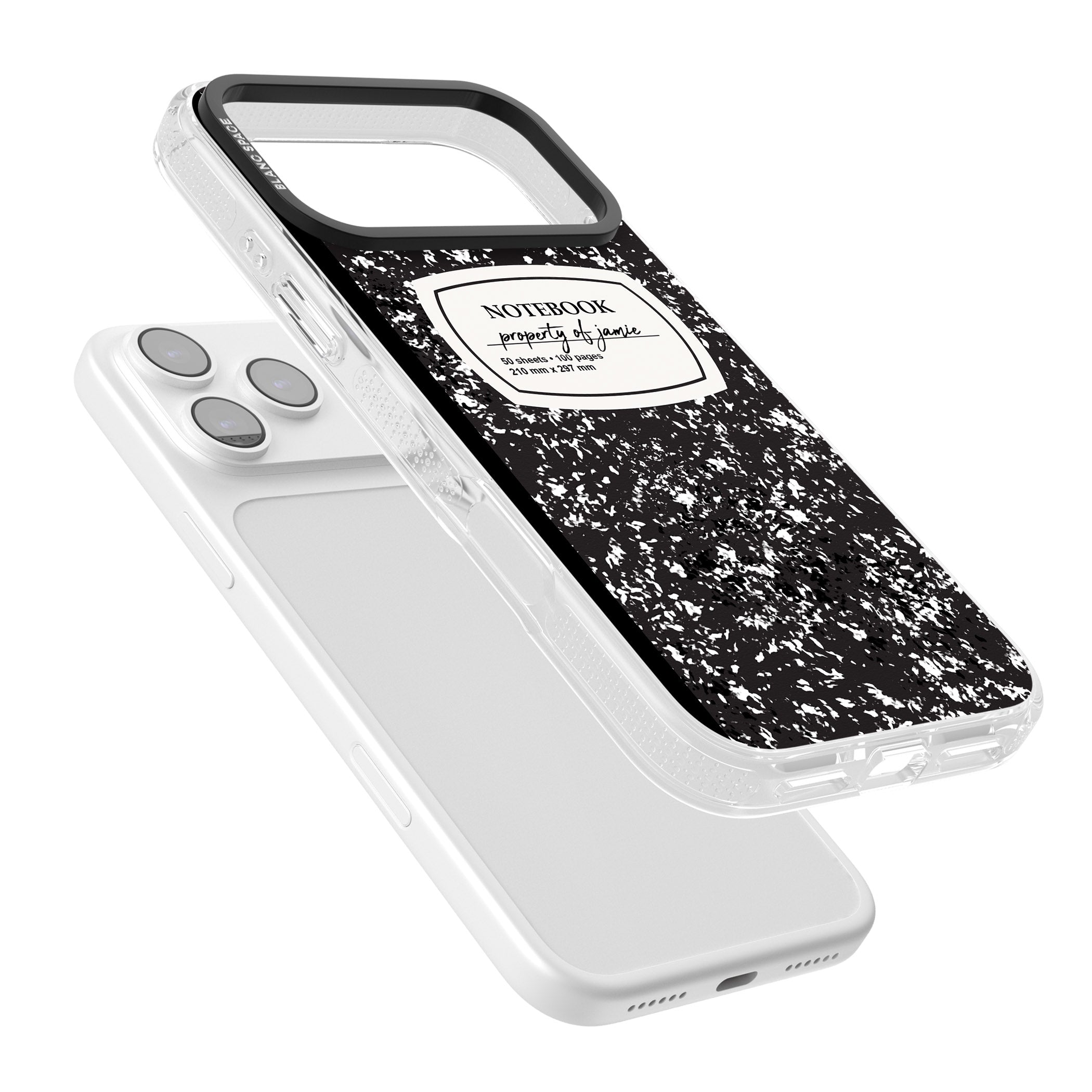Personalised Classic Composition iPhone 17 Pro Max Impact Air Clear Phone Case Colours