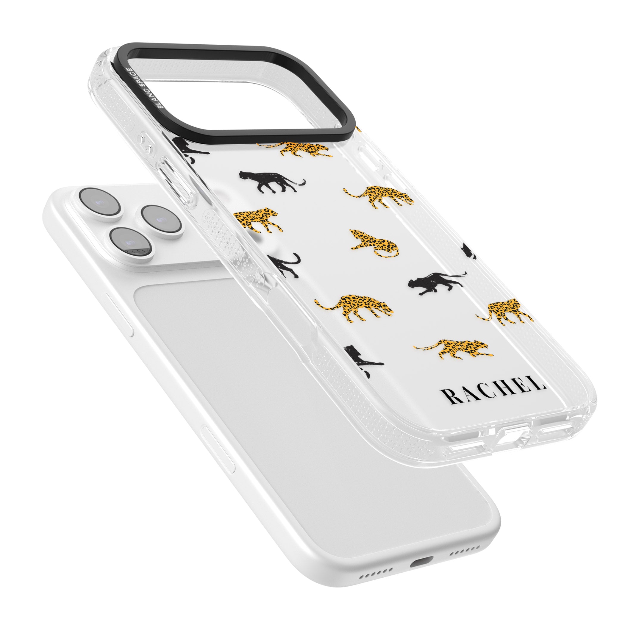 Personalised Jaguar Pattern iPhone 17 Pro Max Impact Air Clear Phone Case Colours
