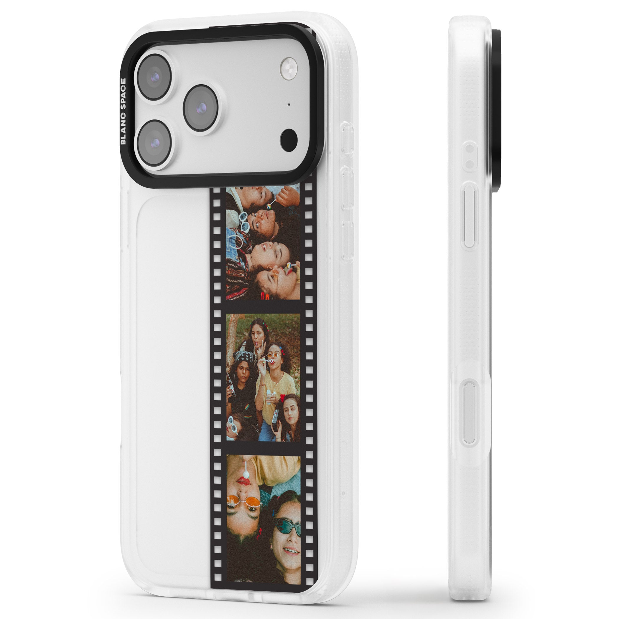 Personalised Photo Film Strip iPhone 17 Pro Max Impact Air Clear Phone Case Side Profile